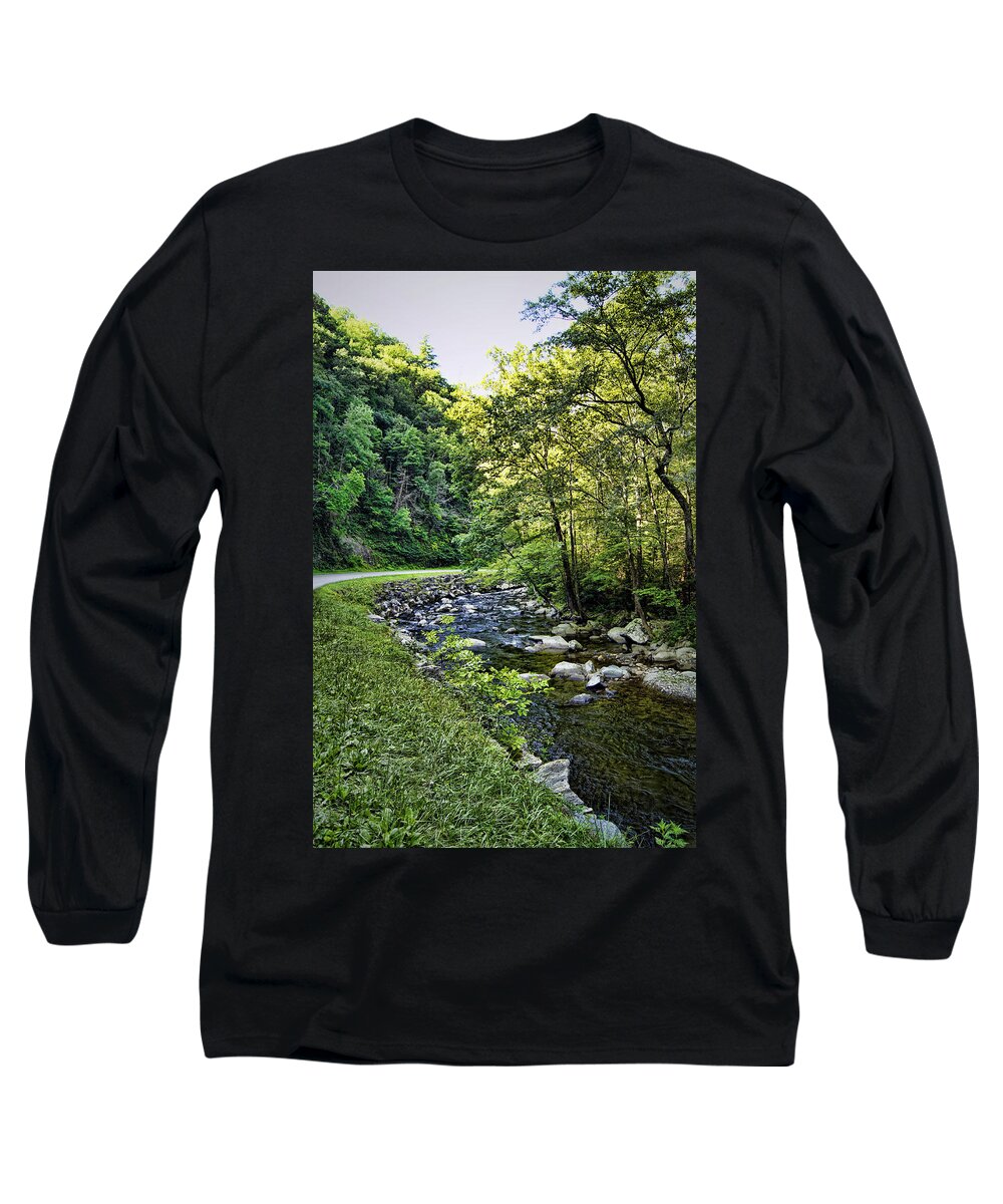 little River Long Sleeve T-Shirt featuring the photograph Little River Road by Cricket Hackmann