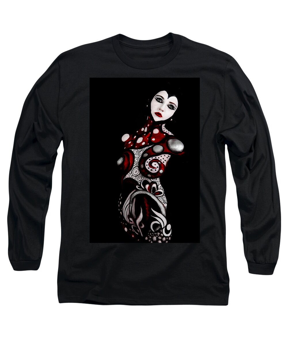 Fine Art Body Paint Long Sleeve T-Shirt featuring the photograph Love by Angela Rene Roberts and Cully Firmin