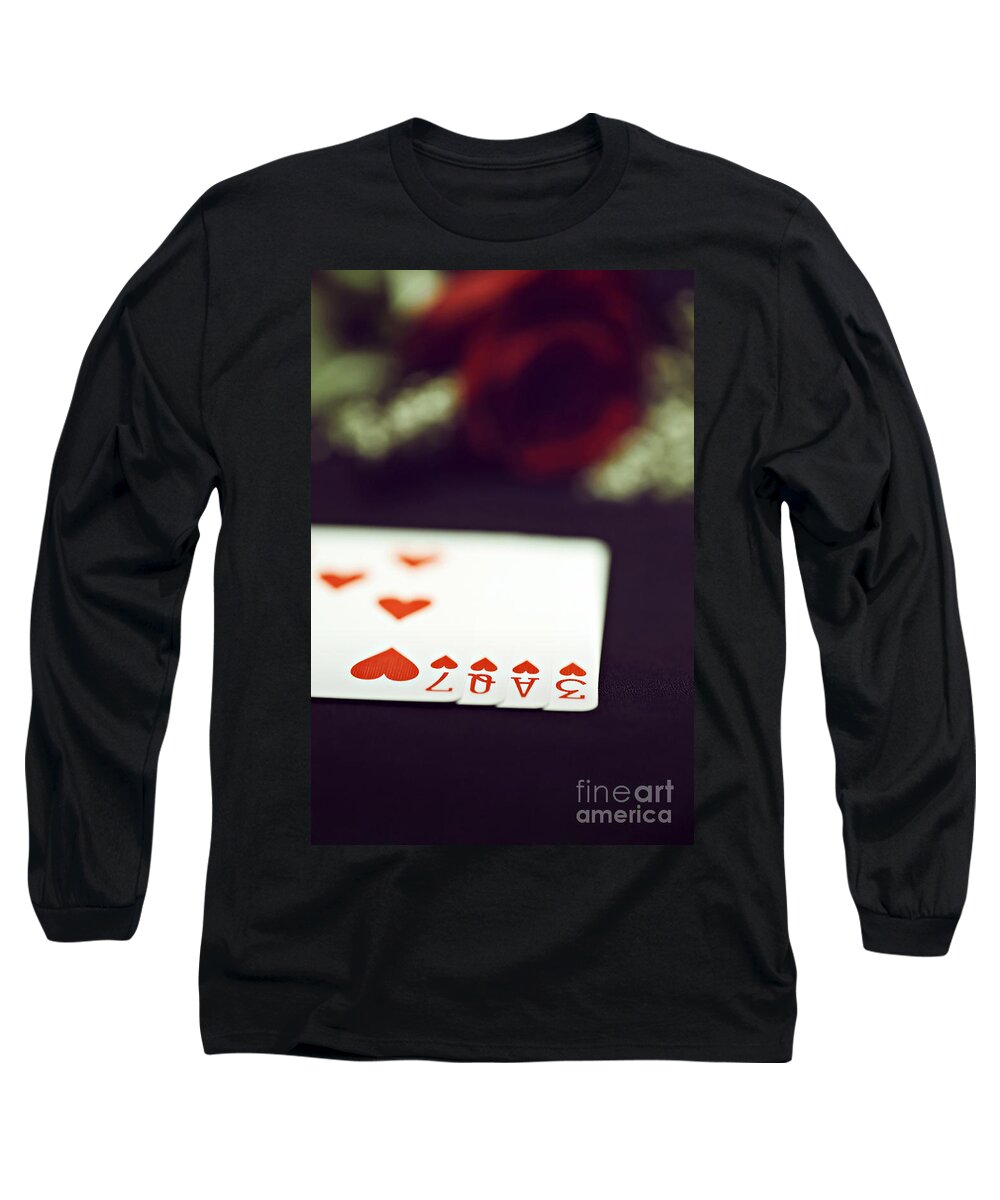 Cards Long Sleeve T-Shirt featuring the photograph Love Trick by Trish Mistric