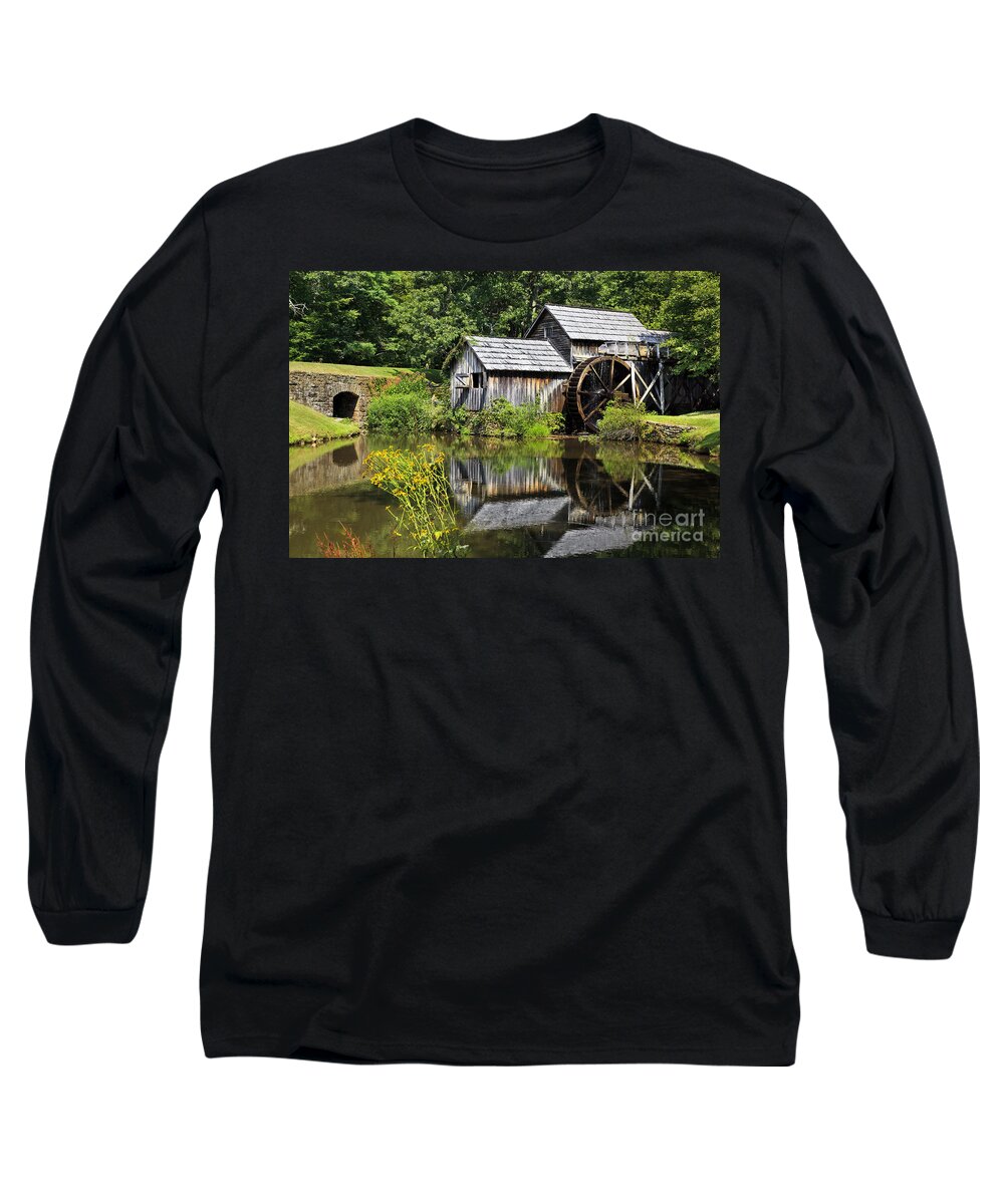 Maybry Mill Long Sleeve T-Shirt featuring the photograph Mabry Mill in Virginia by Jill Lang