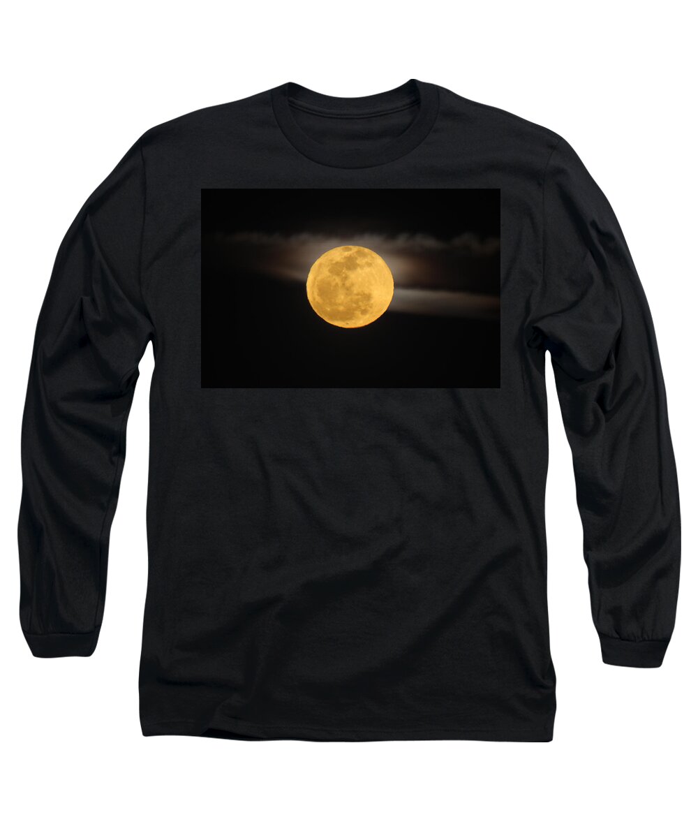 Moon Long Sleeve T-Shirt featuring the photograph March Full Moon by Deana Glenz