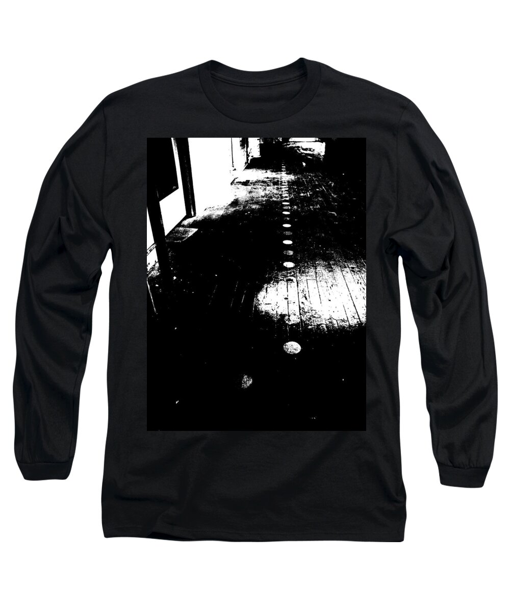 Industrial Architectural Long Sleeve T-Shirt featuring the photograph Marks on Maple by Cleaster Cotton