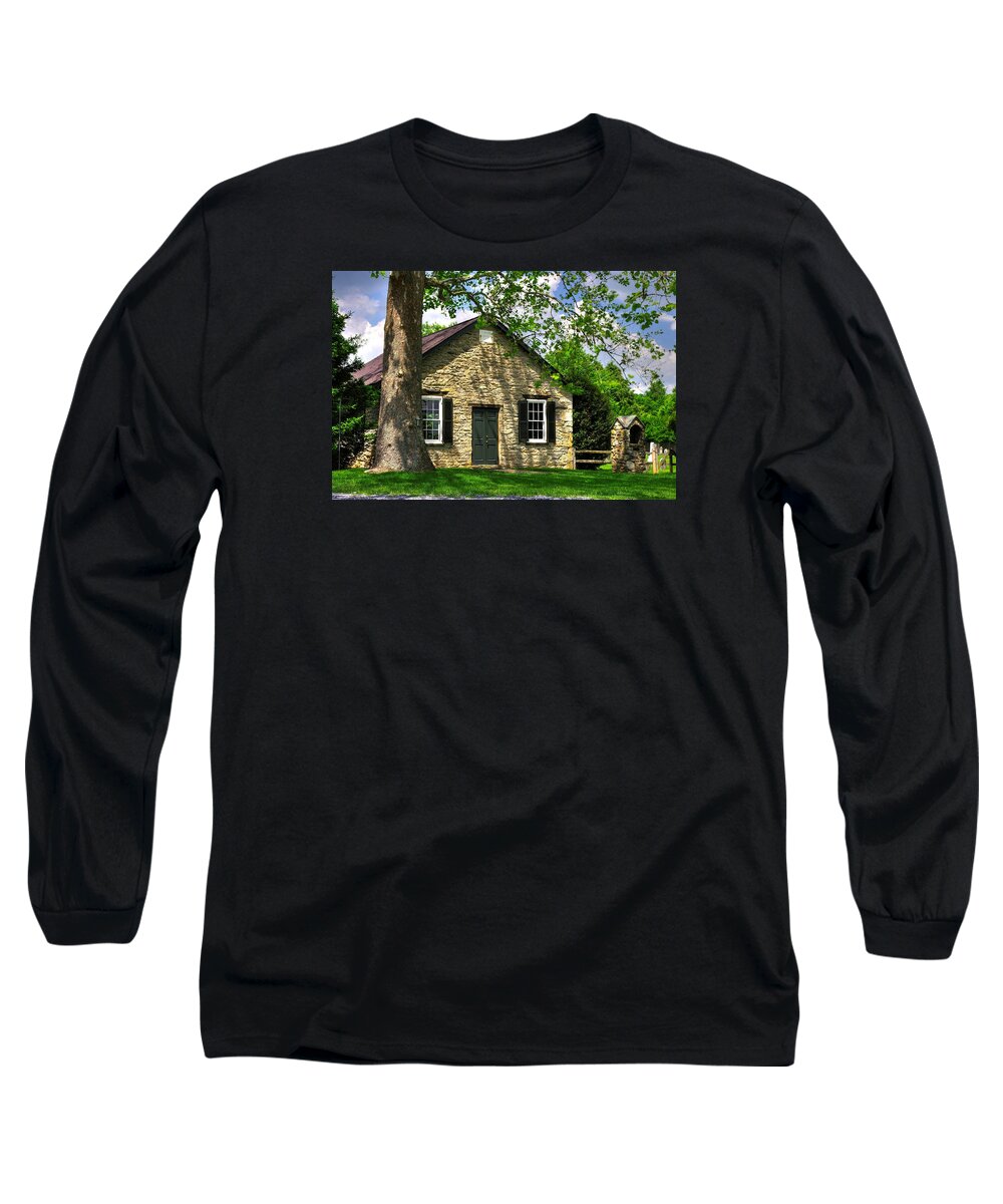 Fairview Chapel Long Sleeve T-Shirt featuring the photograph Maryland Country Churches - Fairview Chapel-1A Spring - Established 1847 Near New Market Maryland by Michael Mazaika