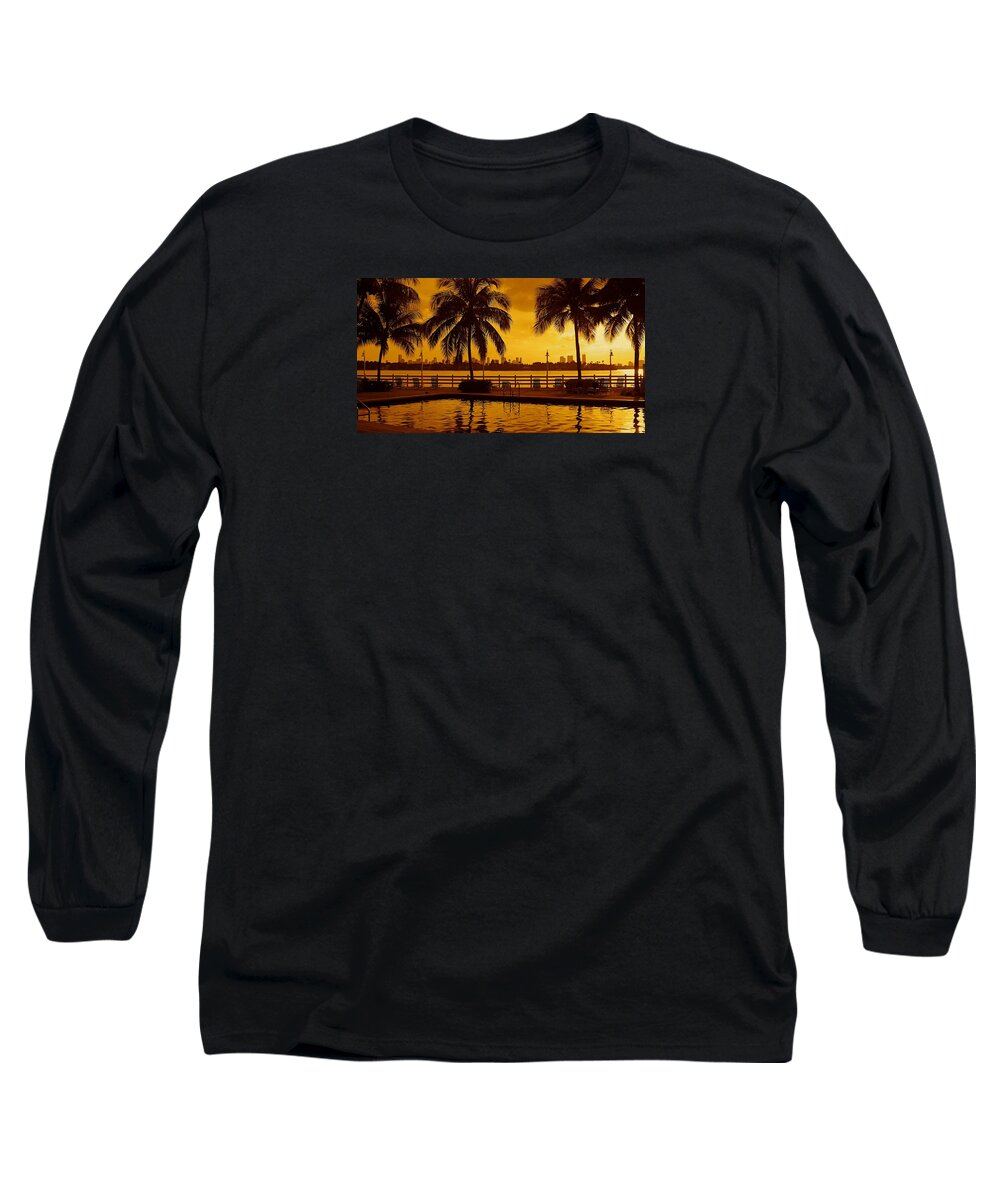 Miami South Beach Print Long Sleeve T-Shirt featuring the photograph Miami South Beach Romance by Monique Wegmueller