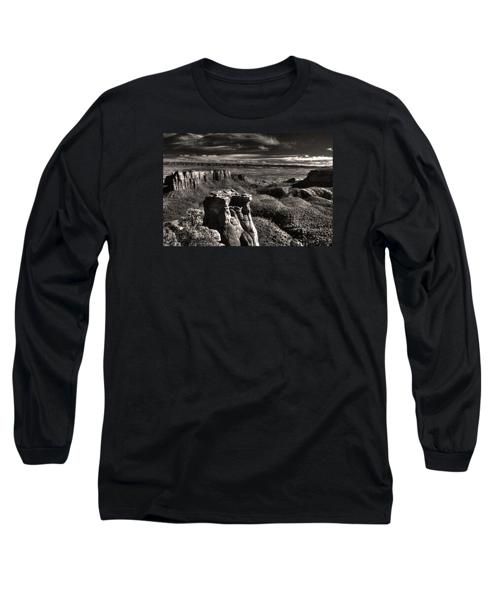 Monument Canyon Monolith Long Sleeve T-Shirt featuring the digital art Monument Canyon Monolith by William Fields