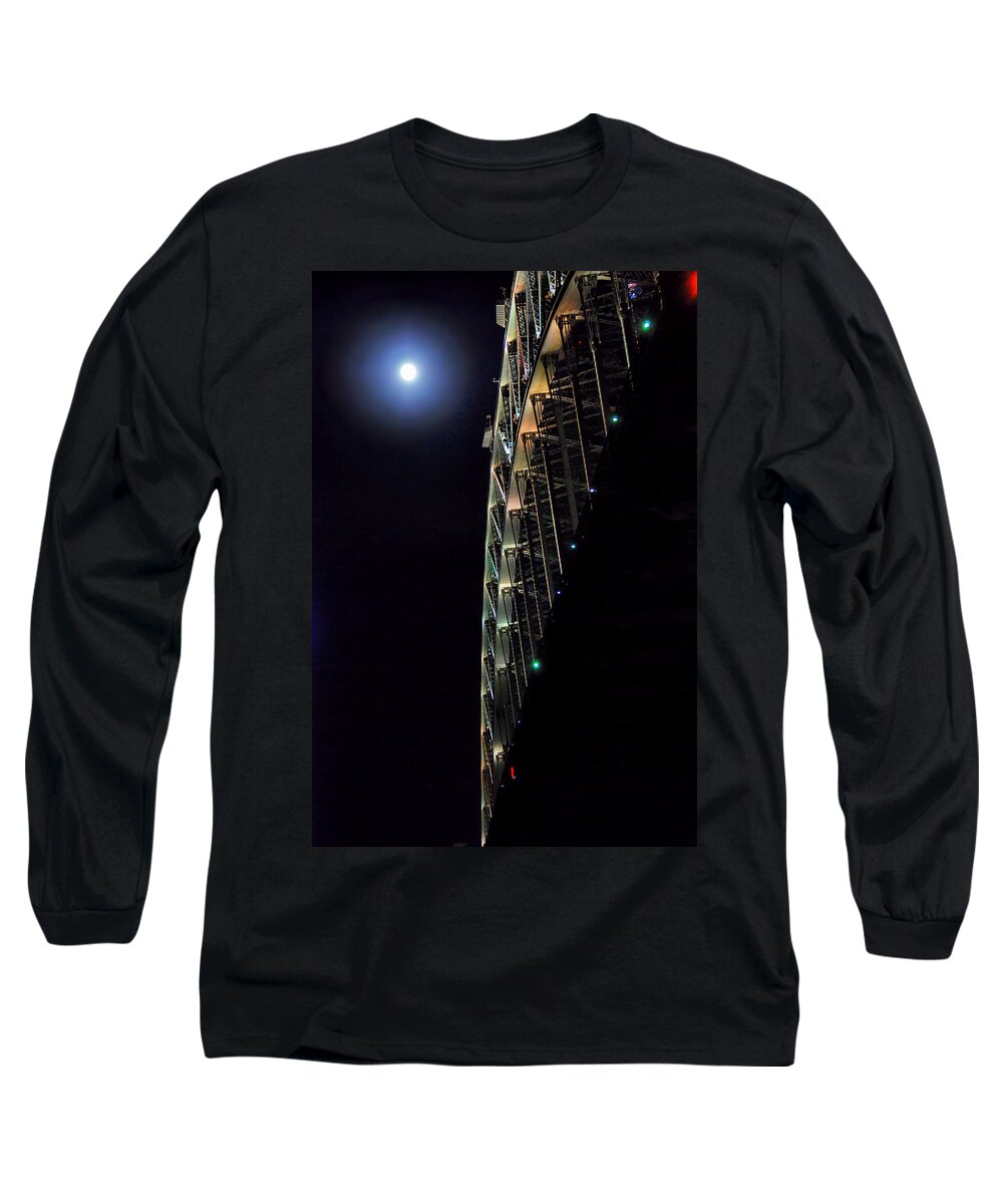 Moon Long Sleeve T-Shirt featuring the photograph Moon bridge by Andrei SKY