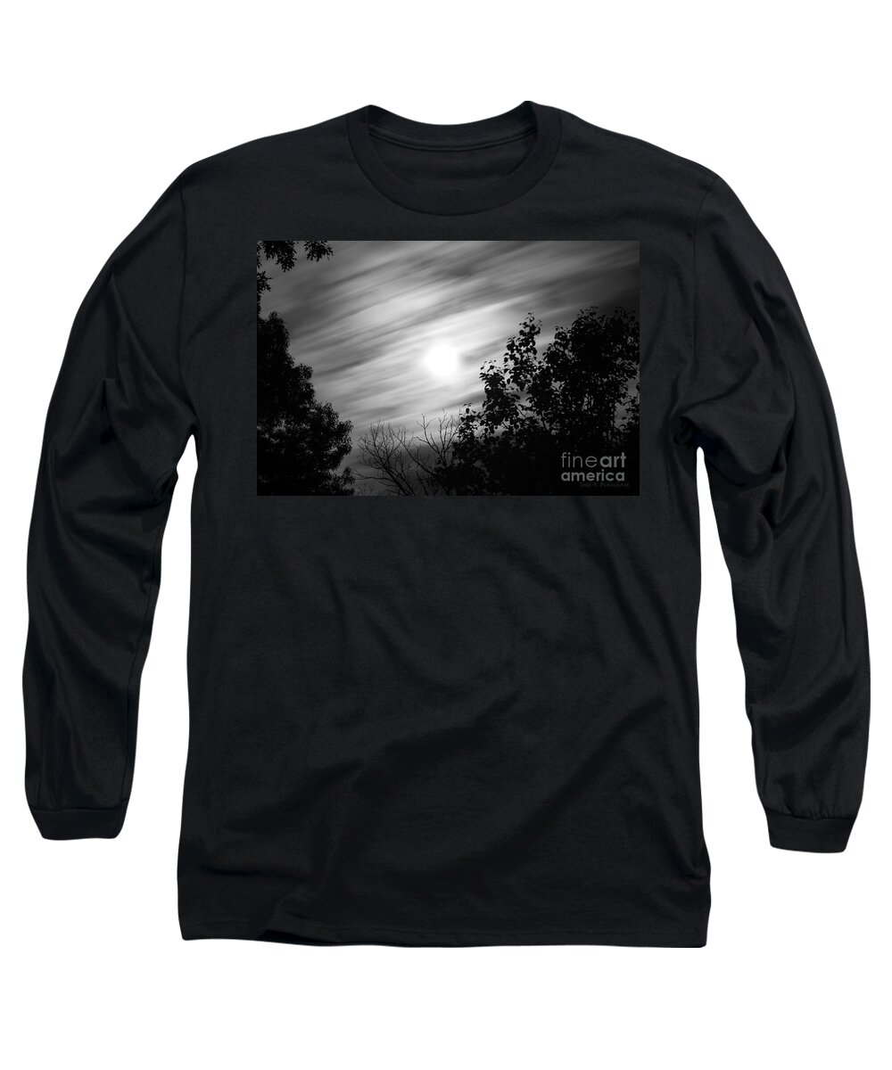 Moon Long Sleeve T-Shirt featuring the photograph Moonlit Clouds by Todd Blanchard