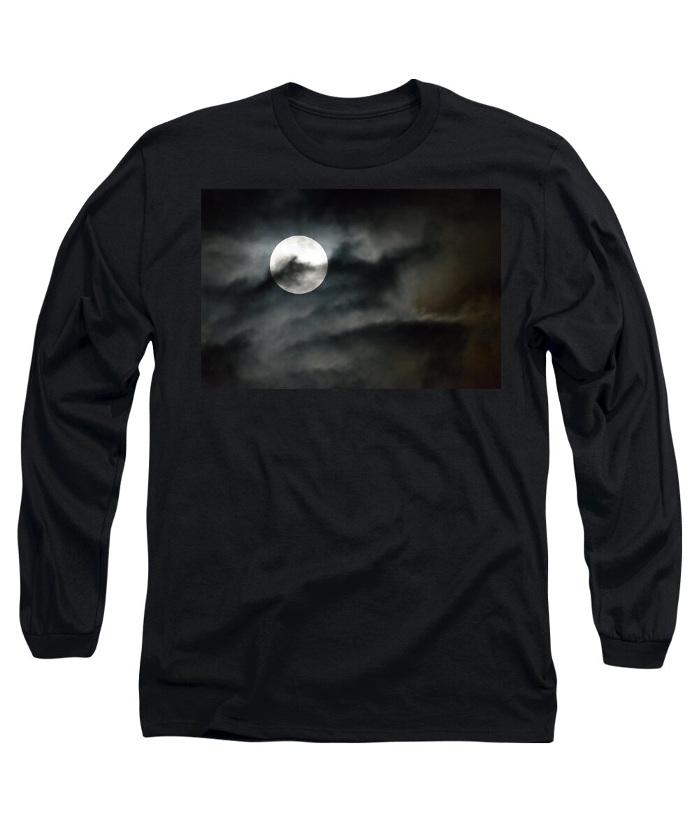 Moon Long Sleeve T-Shirt featuring the photograph Moonlit dreams by Fotosas Photography