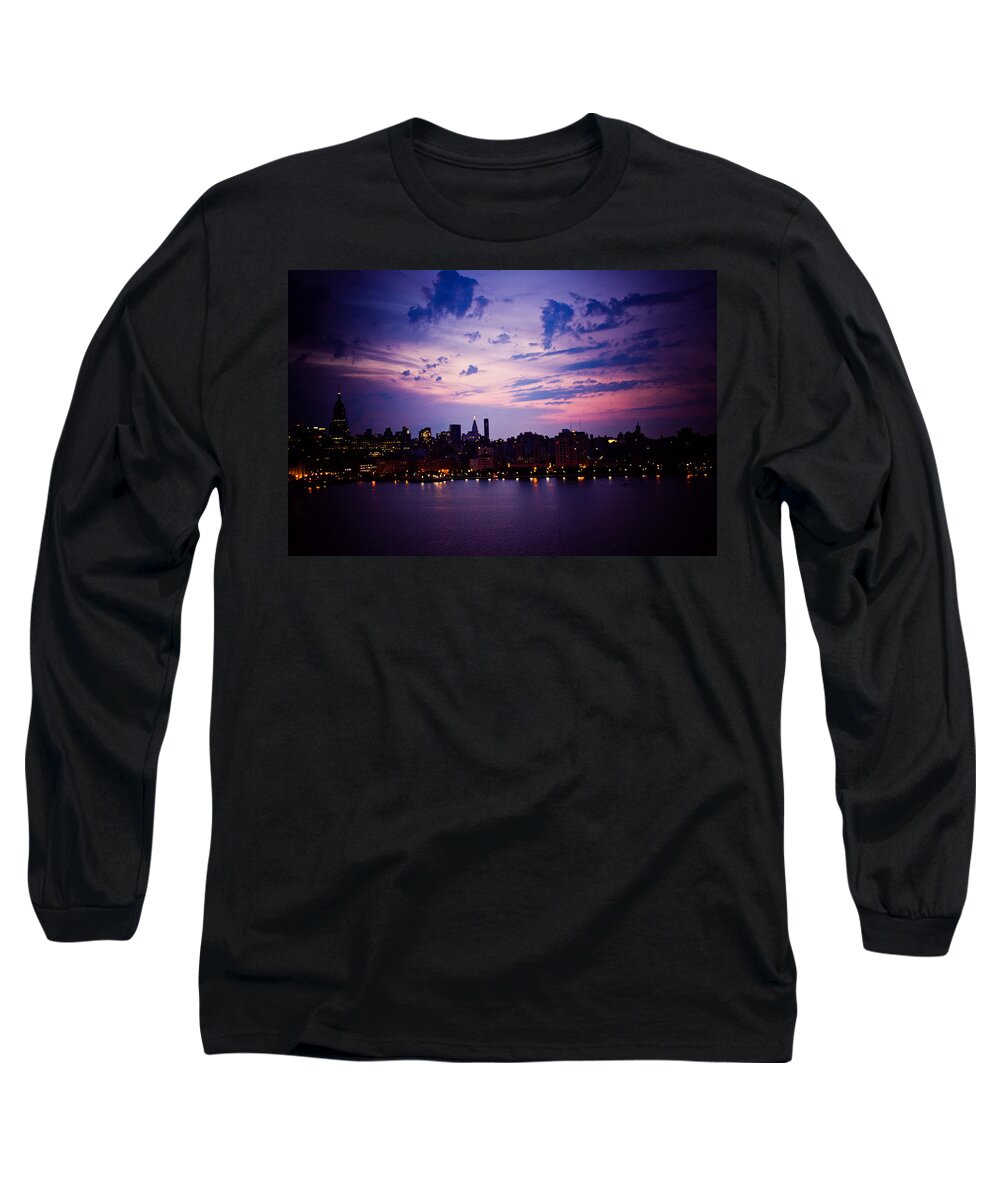 New York City Long Sleeve T-Shirt featuring the photograph Morning Glory by Sara Frank
