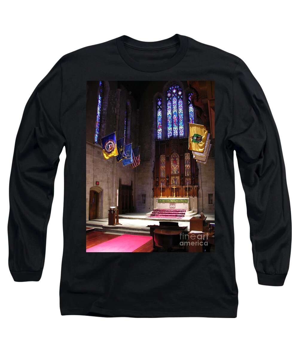 Muhlenberg College Long Sleeve T-Shirt featuring the photograph Egner Memorial Chapel Altar by Jacqueline M Lewis