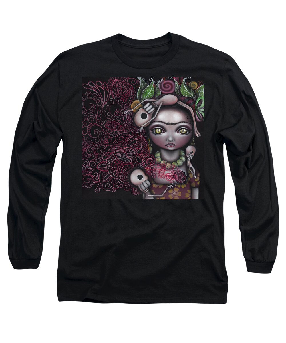 Frida Kahlo Long Sleeve T-Shirt featuring the painting My Inner Feelings by Abril Andrade