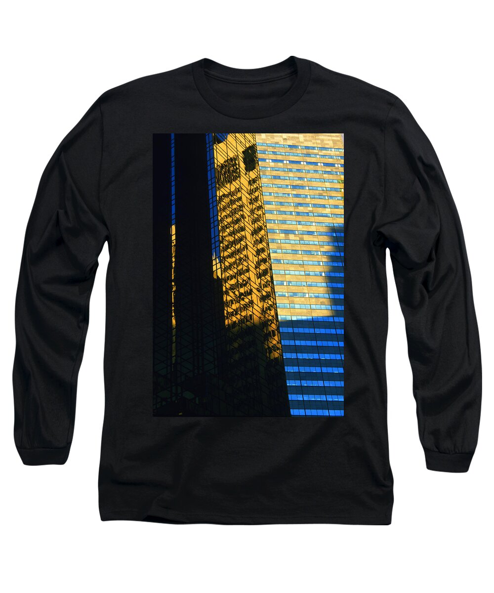 New York Long Sleeve T-Shirt featuring the photograph 1984 New York Architecture No2 by Gordon James