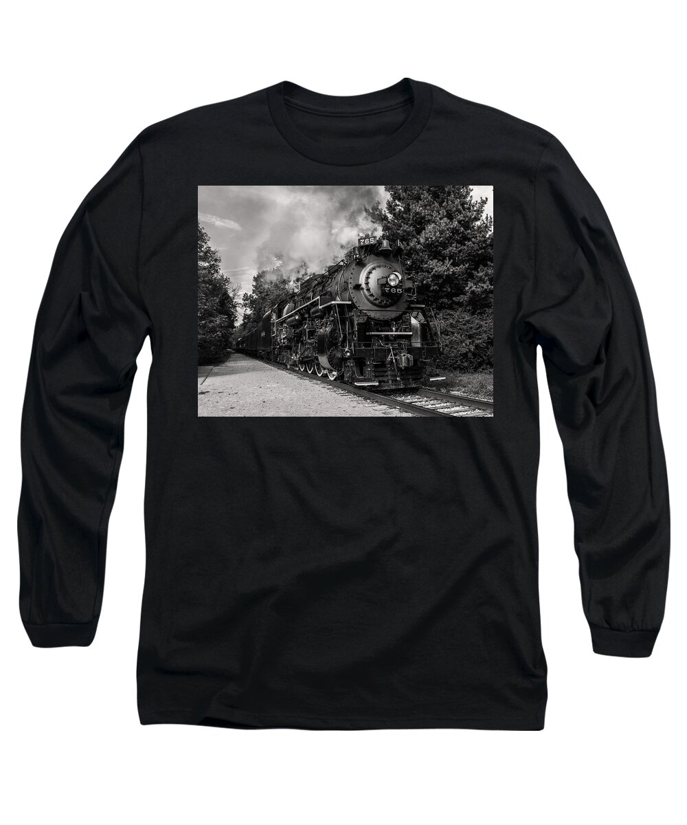 Steam Train Long Sleeve T-Shirt featuring the photograph Nickel Plate Berkshire 765 by Dale Kincaid