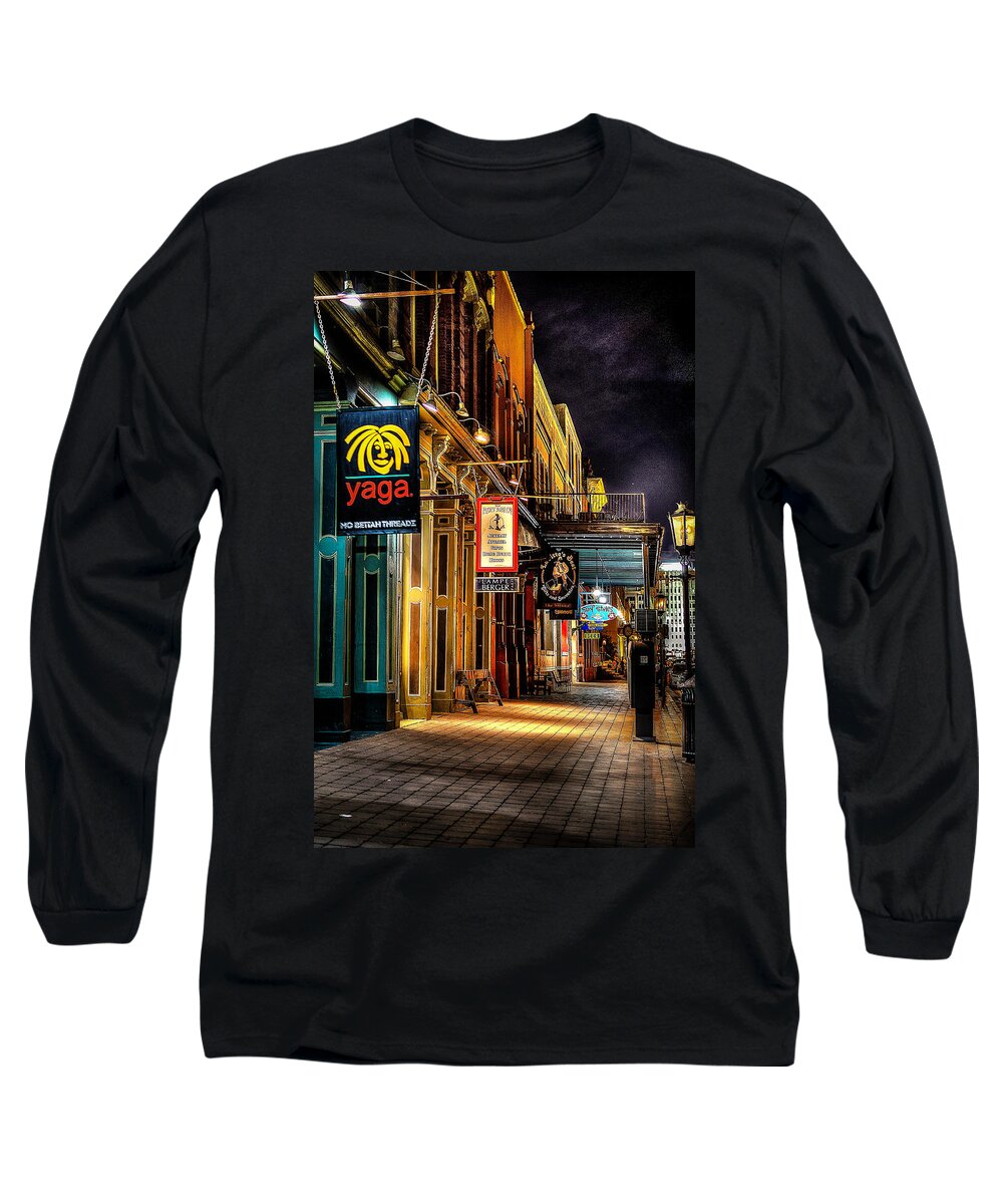Strand Long Sleeve T-Shirt featuring the photograph Nighttime on the Strand by David Morefield