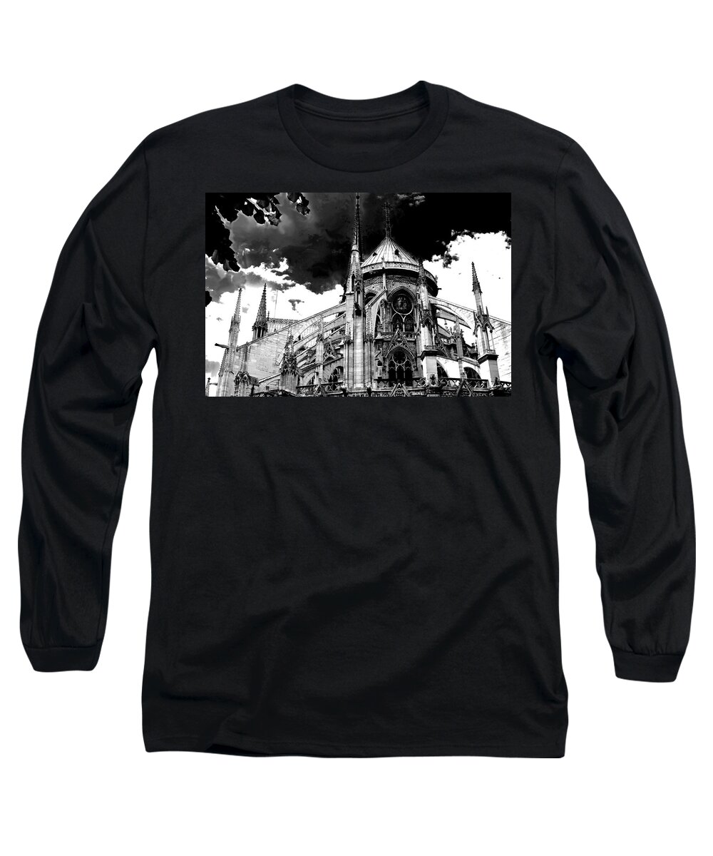 Notre Dam Long Sleeve T-Shirt featuring the photograph Notre Dam Revealed By Denise Dube by Denise Dube