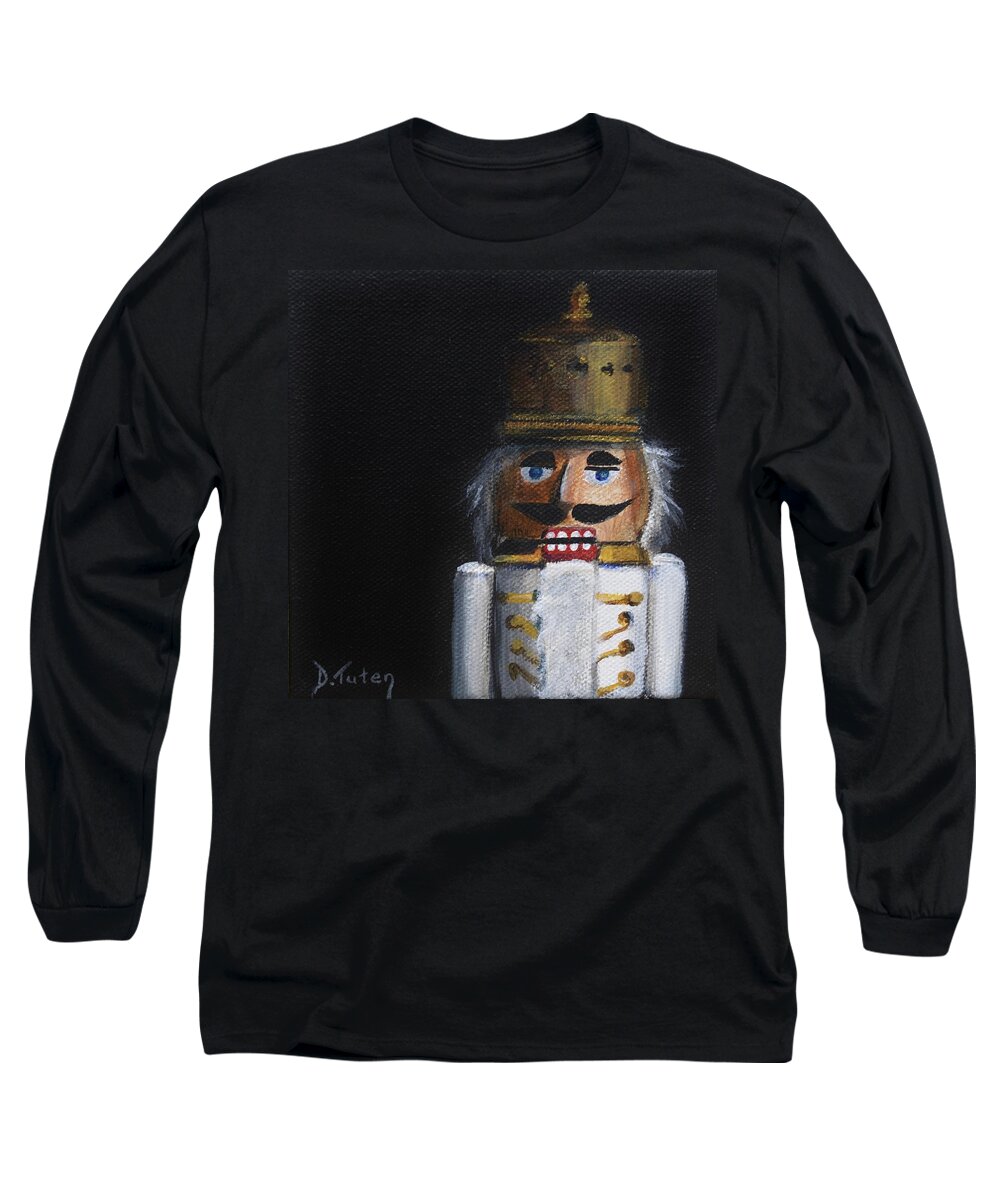 Christmas Long Sleeve T-Shirt featuring the painting Nutcracker I by Donna Tuten