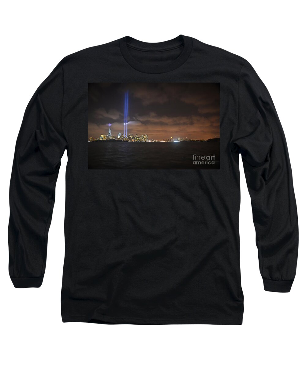 Nyc Long Sleeve T-Shirt featuring the photograph NYC-Sept 11 by PatriZio M Busnel