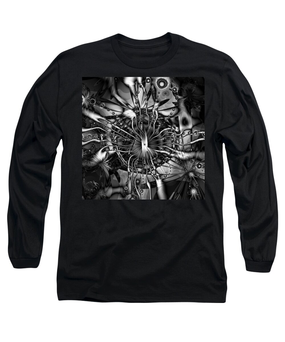 Only At Night Long Sleeve T-Shirt featuring the digital art Only at Night by Kiki Art