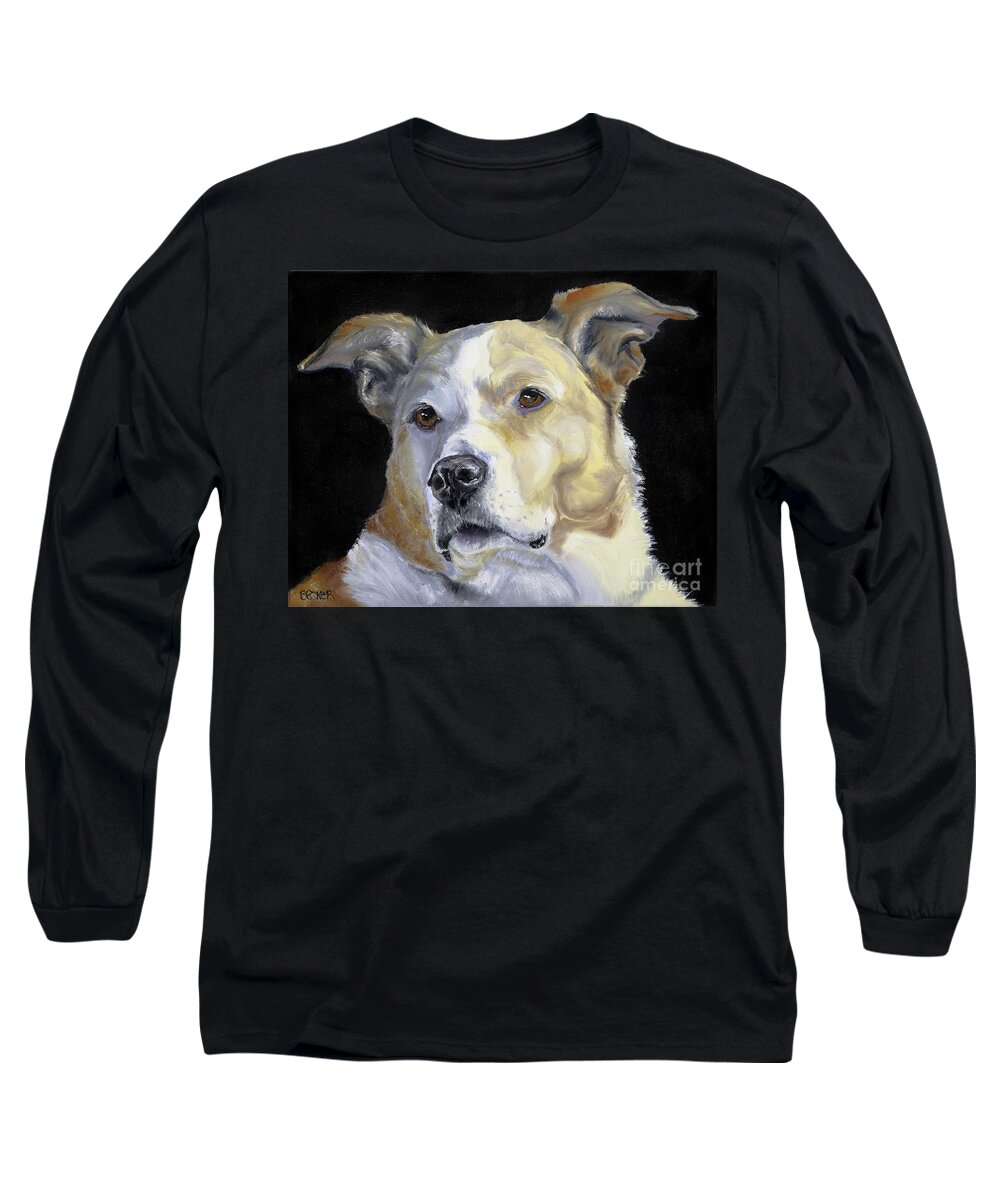 Dogs Long Sleeve T-Shirt featuring the painting Our Hero by Susan A Becker