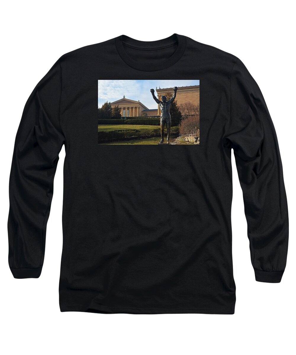 Philadelphia Long Sleeve T-Shirt featuring the photograph Philadelphia - Rocky by Cindy Manero