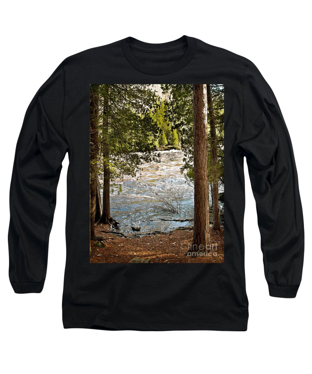 Piers Gorge Long Sleeve T-Shirt featuring the photograph Piers Gorge by Gwen Gibson