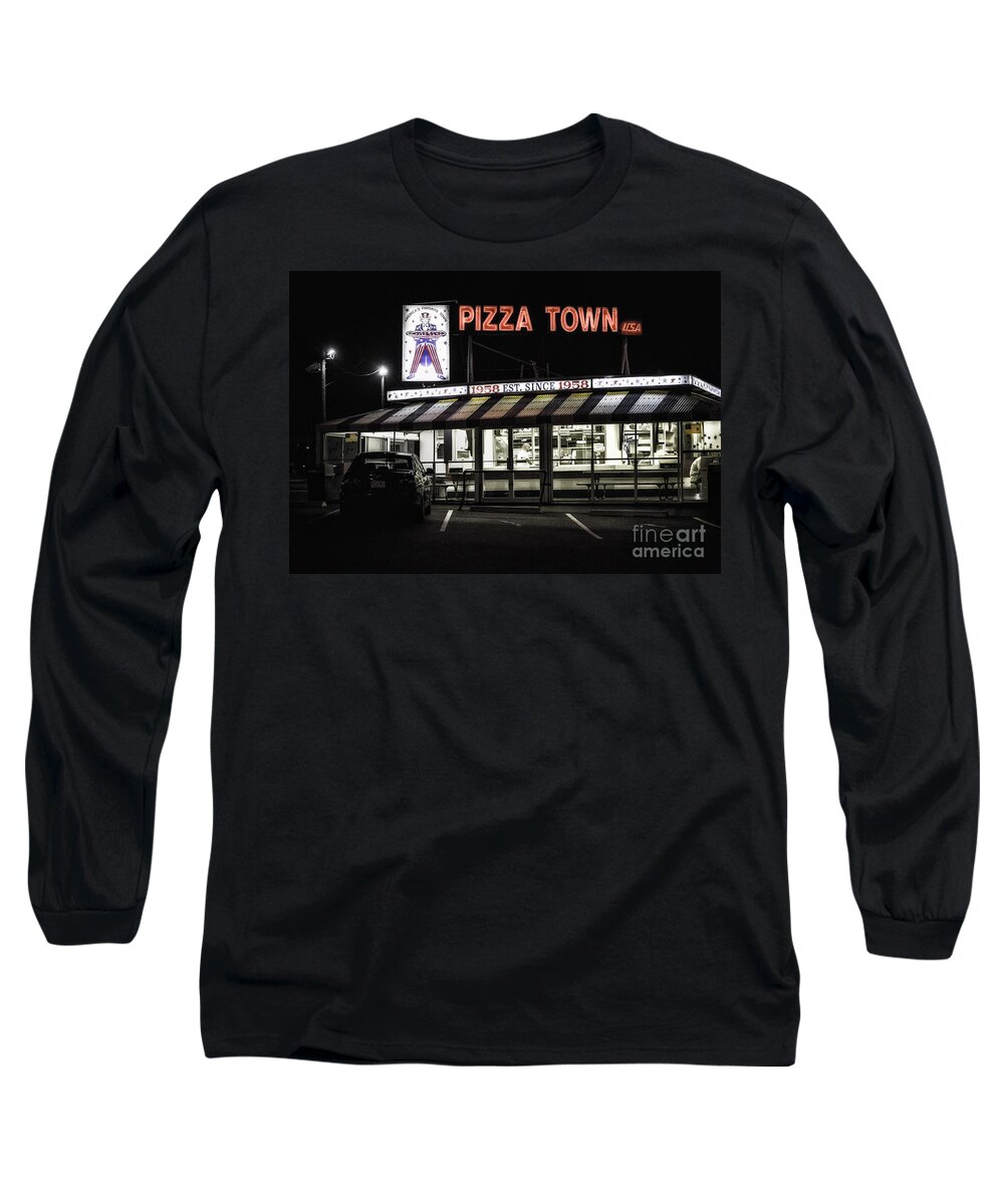 New Jersey Long Sleeve T-Shirt featuring the photograph Pizza Town by Jerry Fornarotto