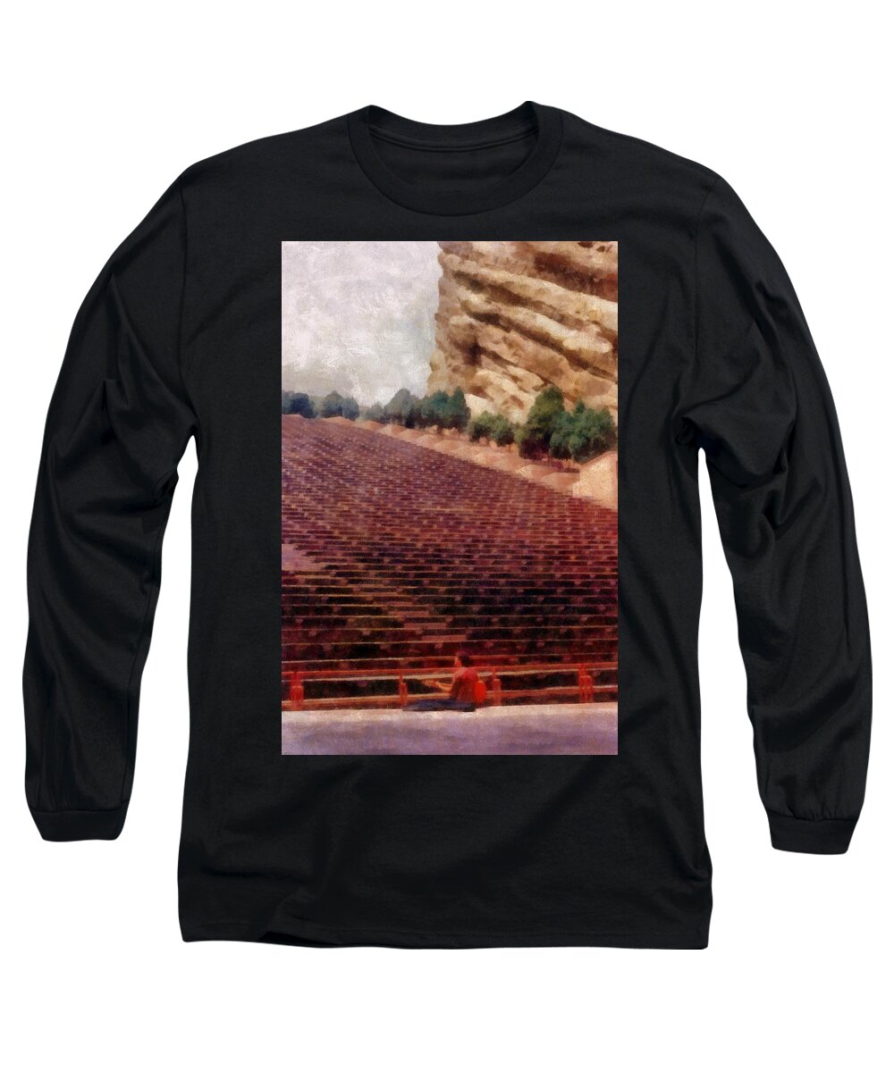 Red Rocks Long Sleeve T-Shirt featuring the photograph Playing at Red Rocks by Michelle Calkins