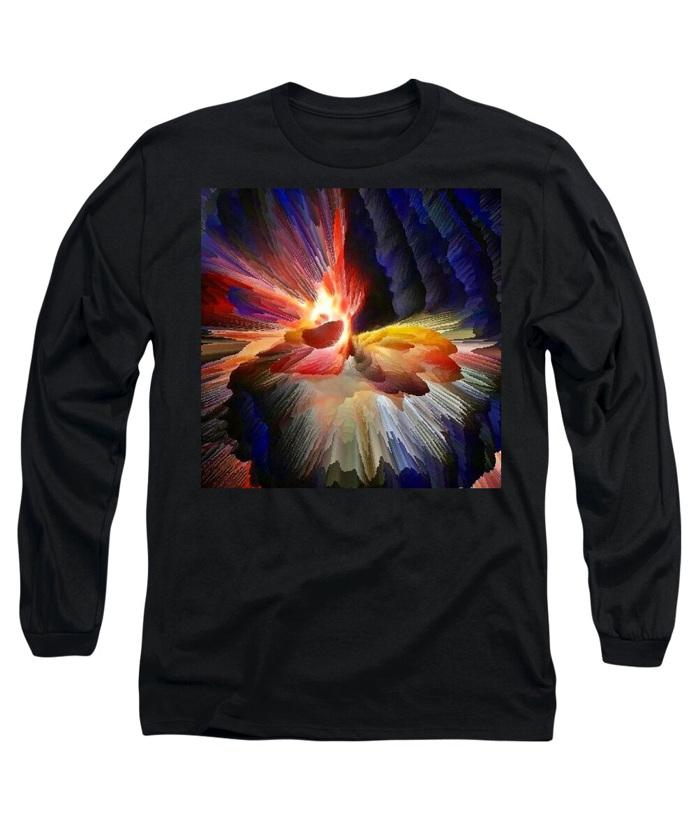 Point Of Impact - Abstract Dancers Long Sleeve T-Shirt featuring the photograph Point Of Impact - Abstract Dancers by Anna Porter