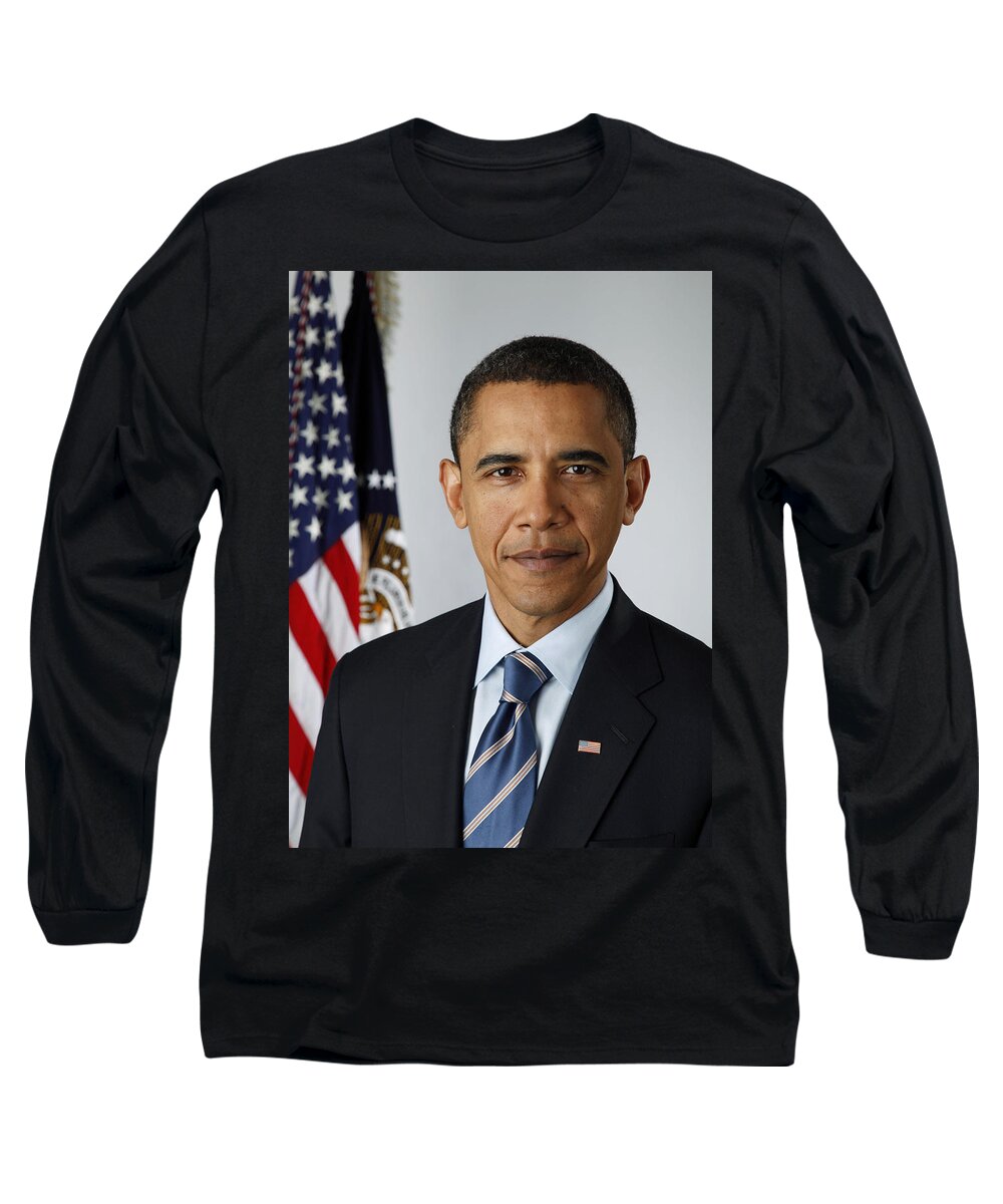 Obama Long Sleeve T-Shirt featuring the digital art President Barack Obama by Pete Souza