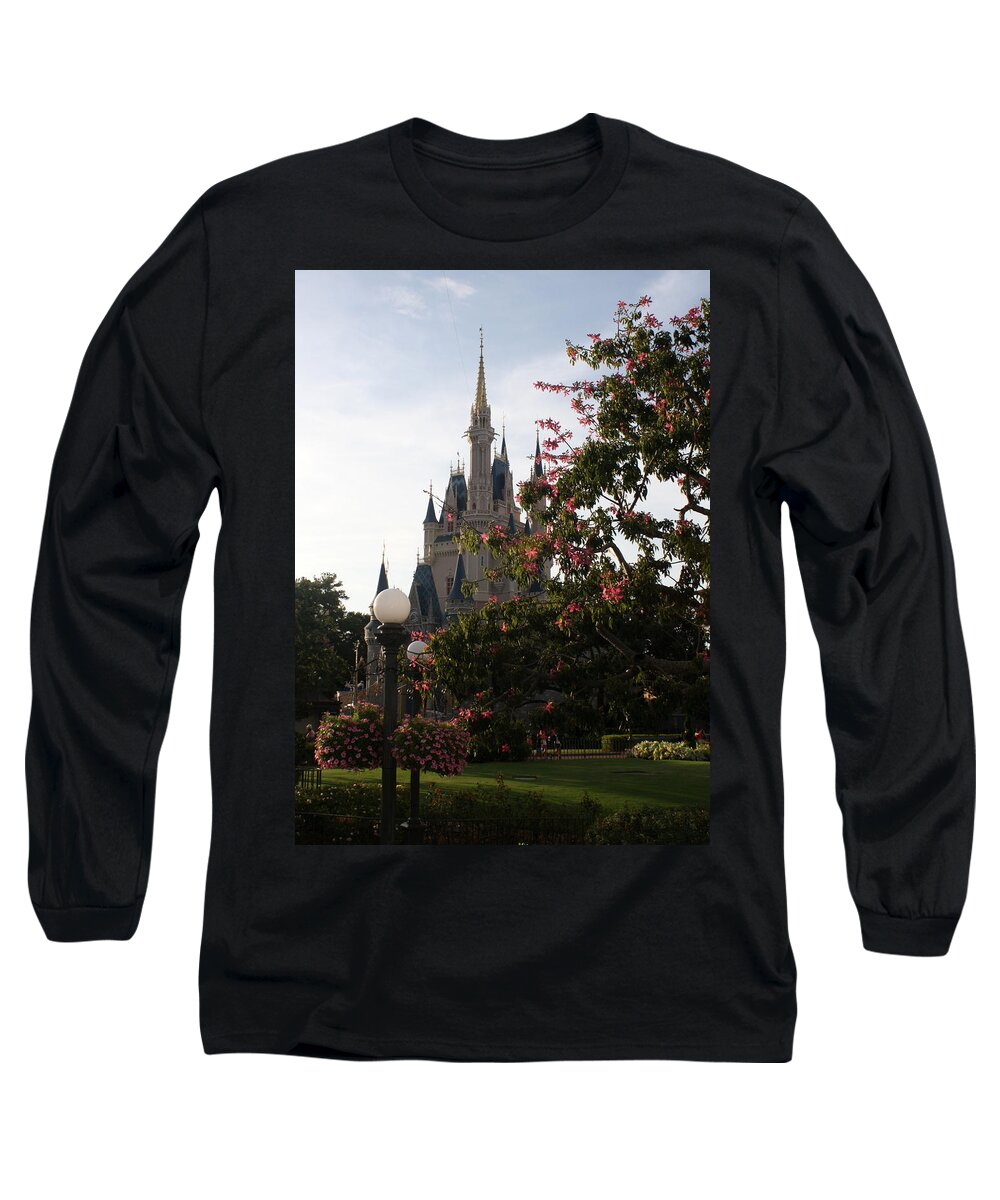 Disney World Long Sleeve T-Shirt featuring the photograph Pretty In Pink by David Nicholls