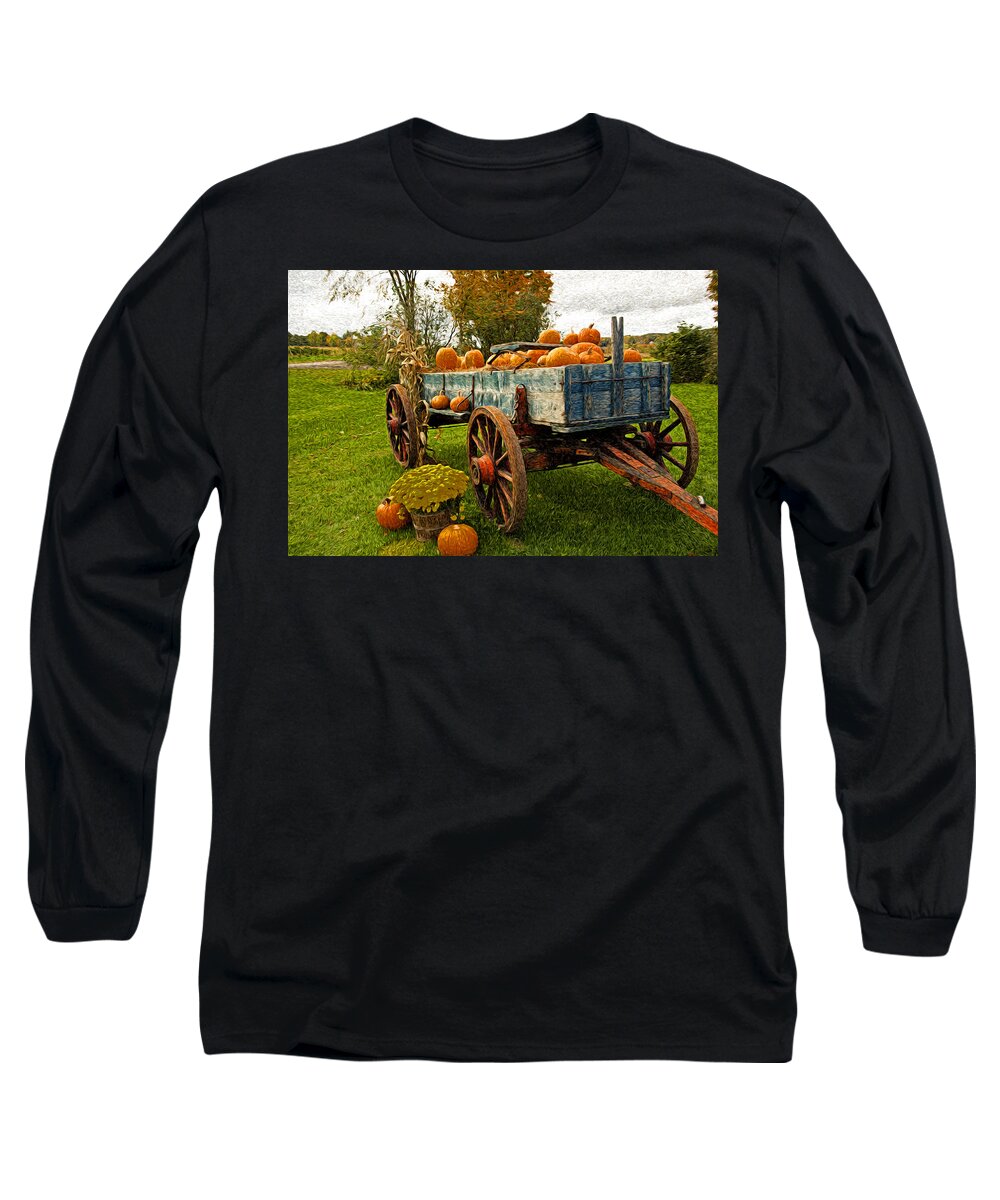 Fall Long Sleeve T-Shirt featuring the photograph Pumpkins by Bill Howard