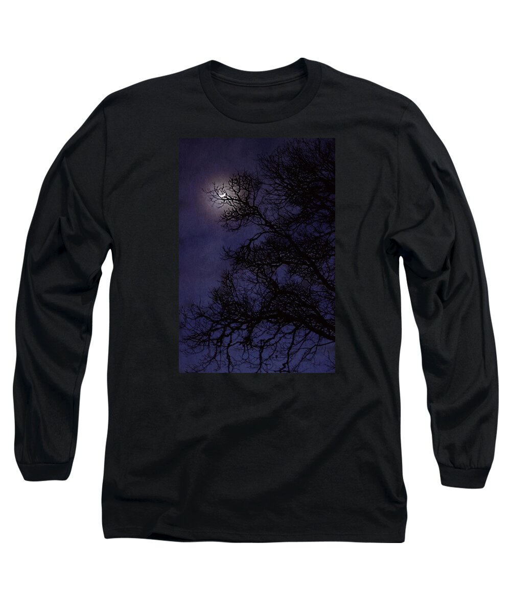 Moon Long Sleeve T-Shirt featuring the photograph Purple Nights by Melanie Lankford Photography