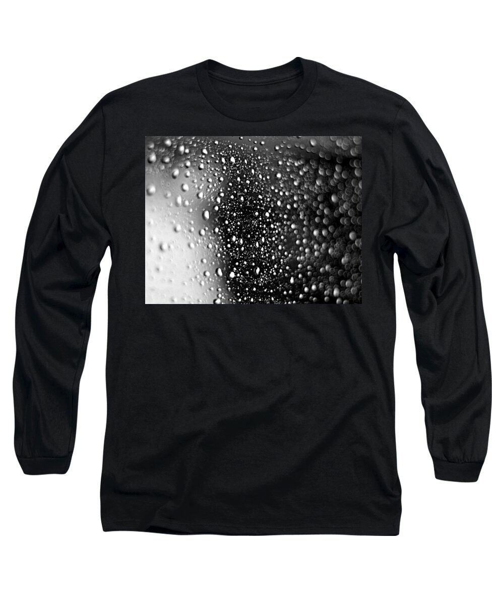 Abstract Long Sleeve T-Shirt featuring the photograph Raindrops by Viviana Nadowski
