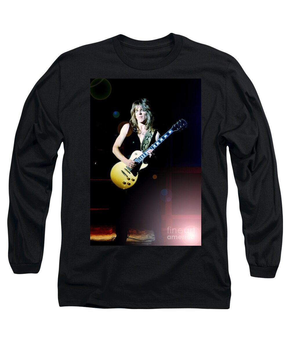 Randy Rhoads Long Sleeve T-Shirt featuring the photograph Randy Rhoads 2 by David Plastik