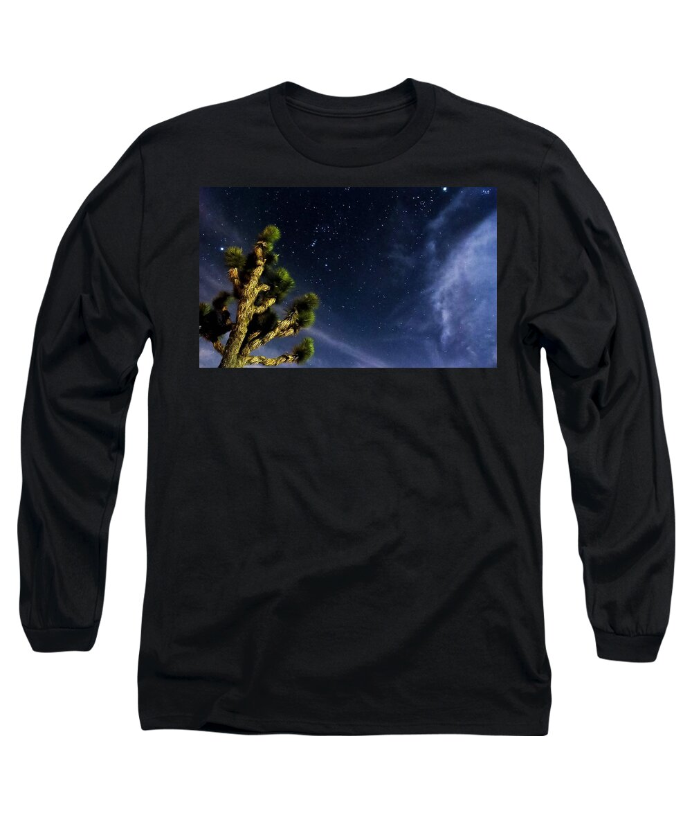 Desert Moon Long Sleeve T-Shirt featuring the photograph Reaching For the Stars by Angela J Wright