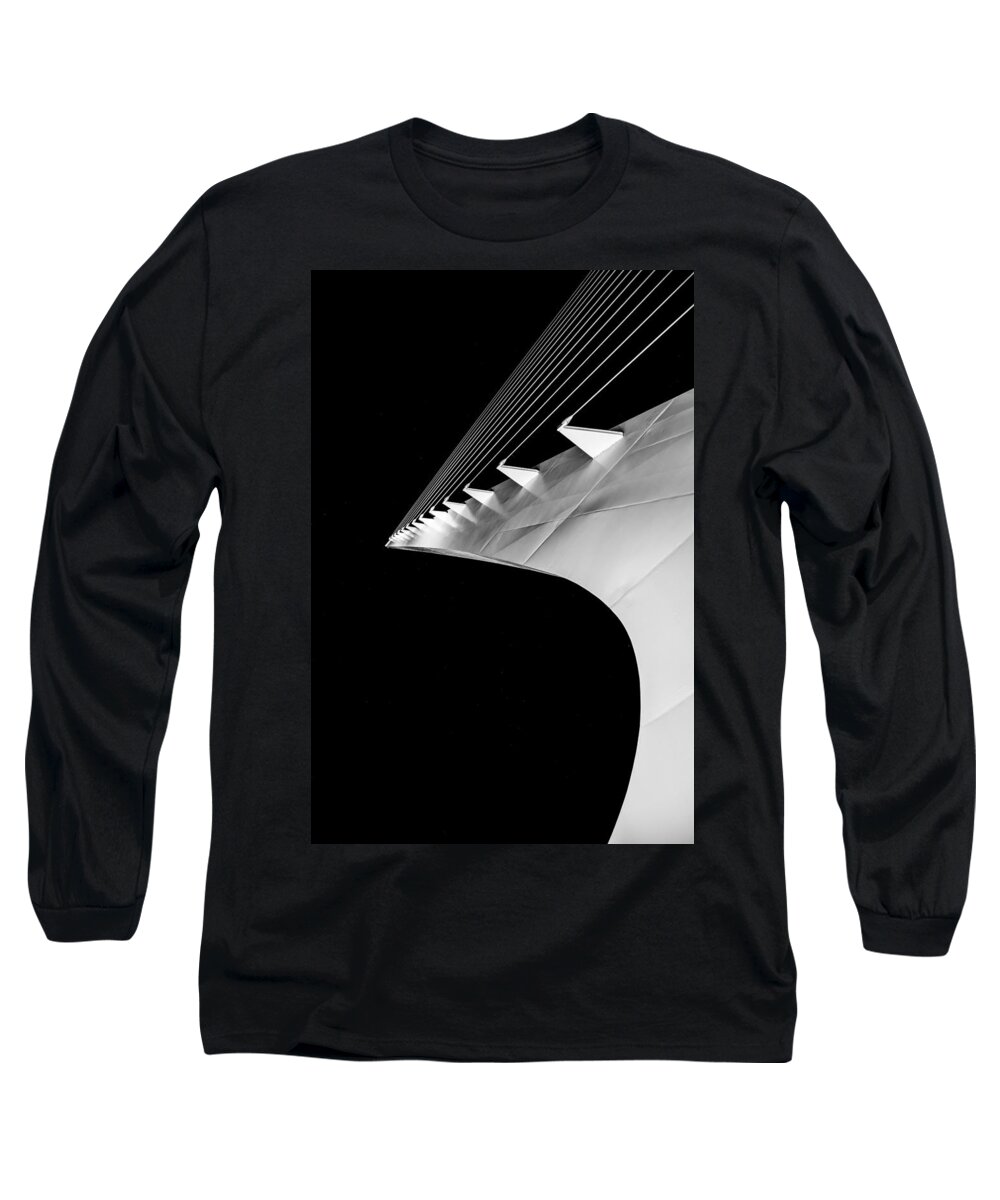 Sundial Long Sleeve T-Shirt featuring the photograph Reading a Sundial at Midnight by Alex Lapidus
