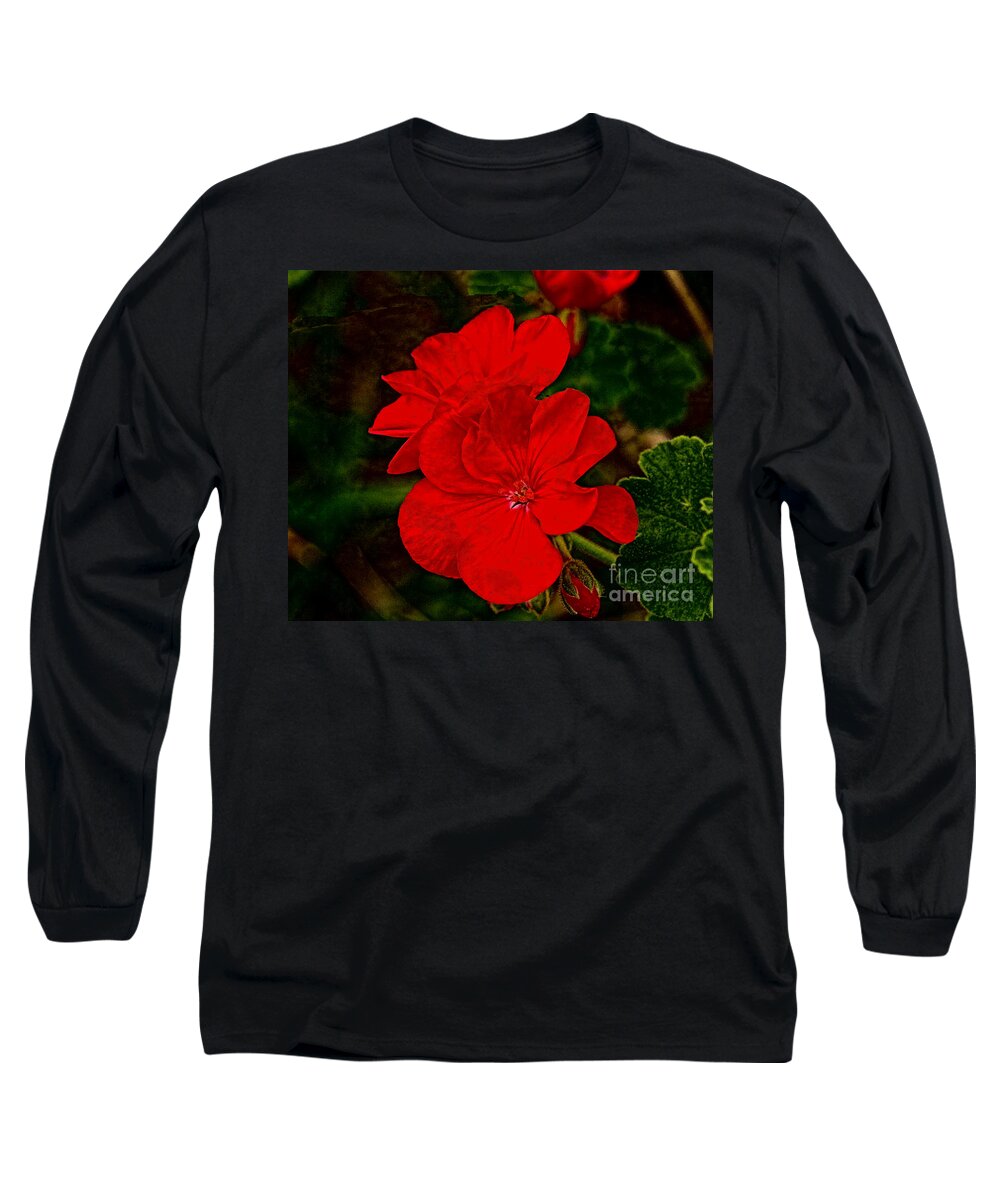Art Prints Long Sleeve T-Shirt featuring the photograph Red Flowers by Dave Bosse