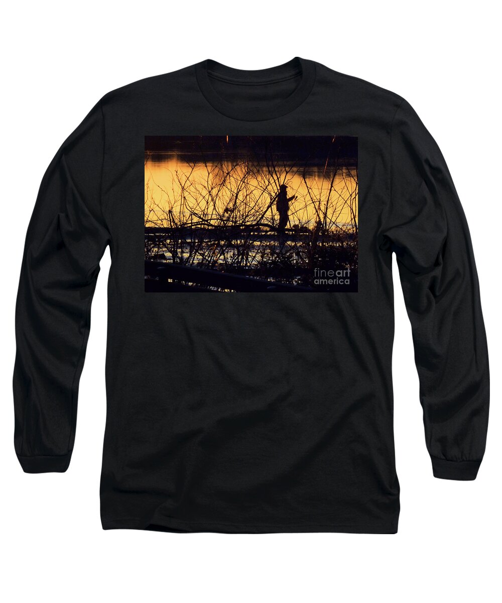 Sunrise Long Sleeve T-Shirt featuring the photograph Reeling in a New Day by Robyn King