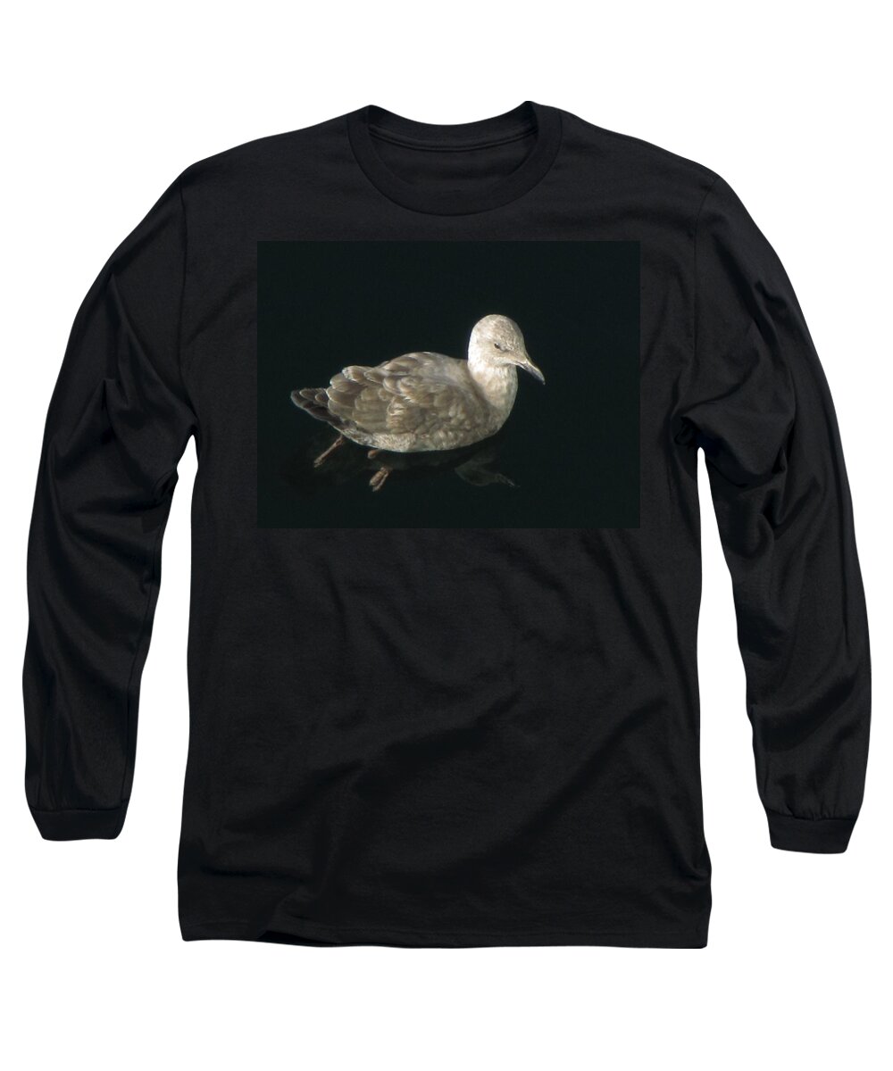 Seagull Long Sleeve T-Shirt featuring the photograph Refections of a Gull by Jennifer Wheatley Wolf