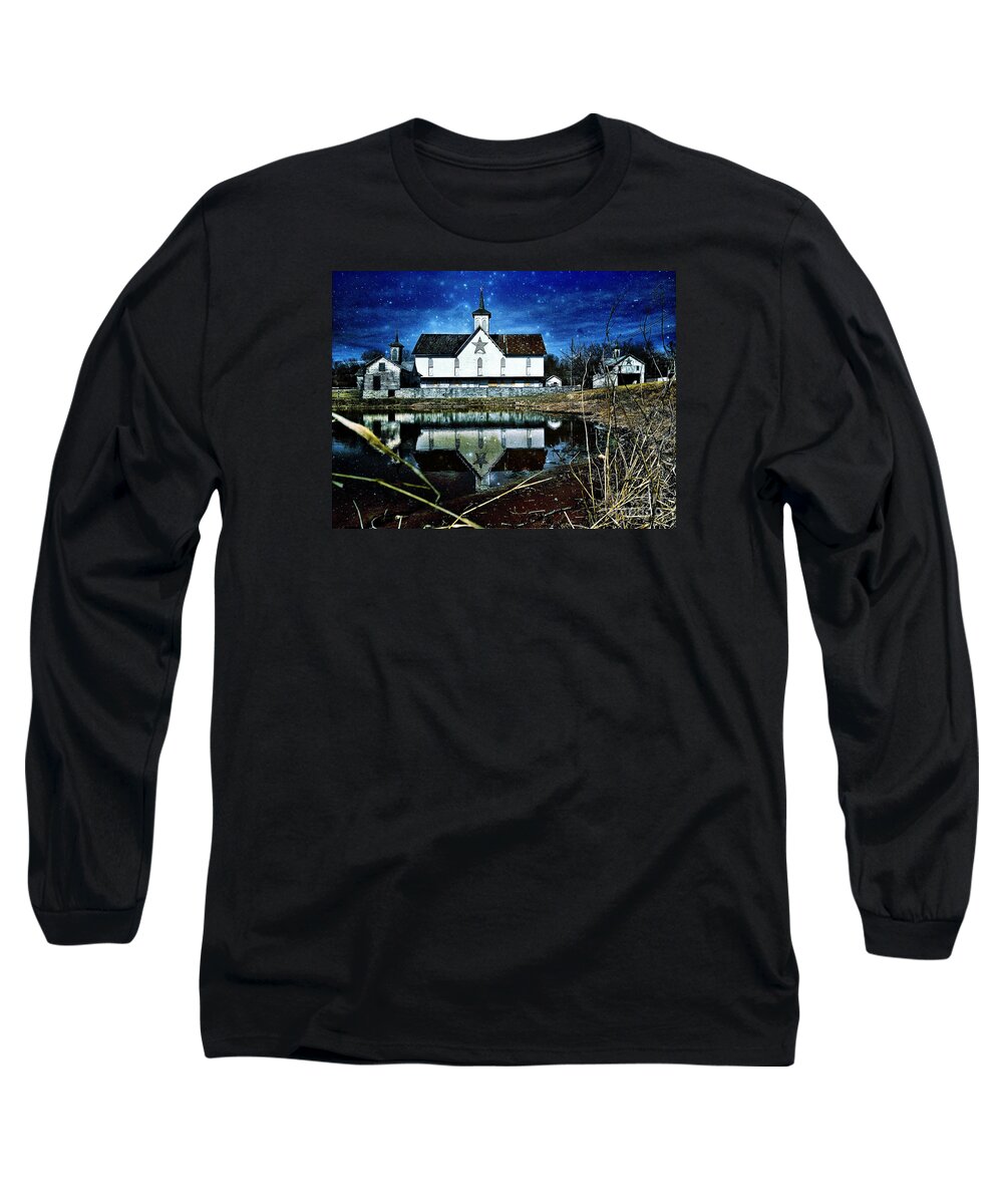 Star Long Sleeve T-Shirt featuring the digital art Rendezvous Amidst The Reeds by Kevyn Bashore