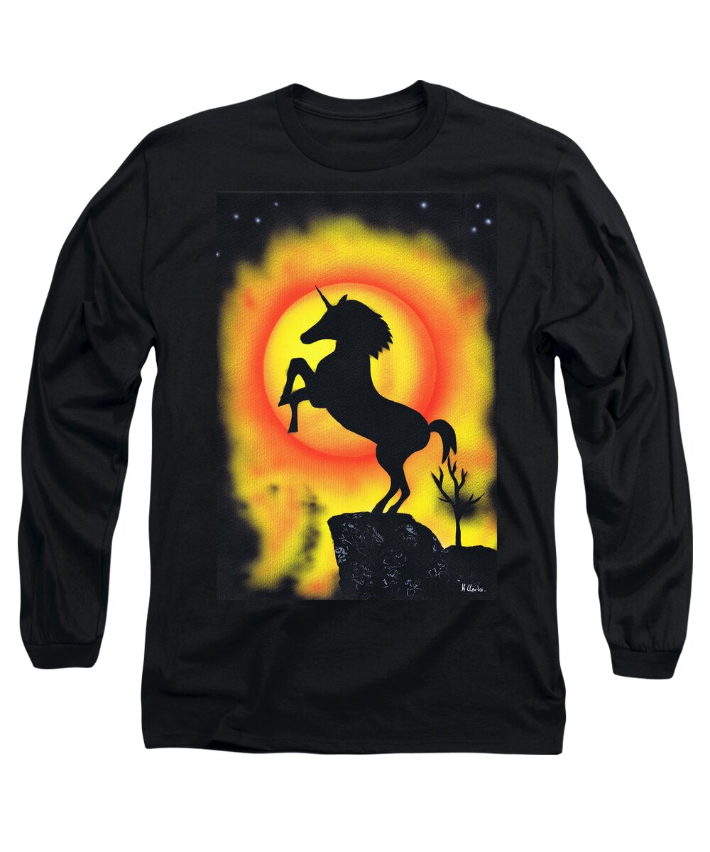 Rising Long Sleeve T-Shirt featuring the painting Rising by Kenneth Clarke