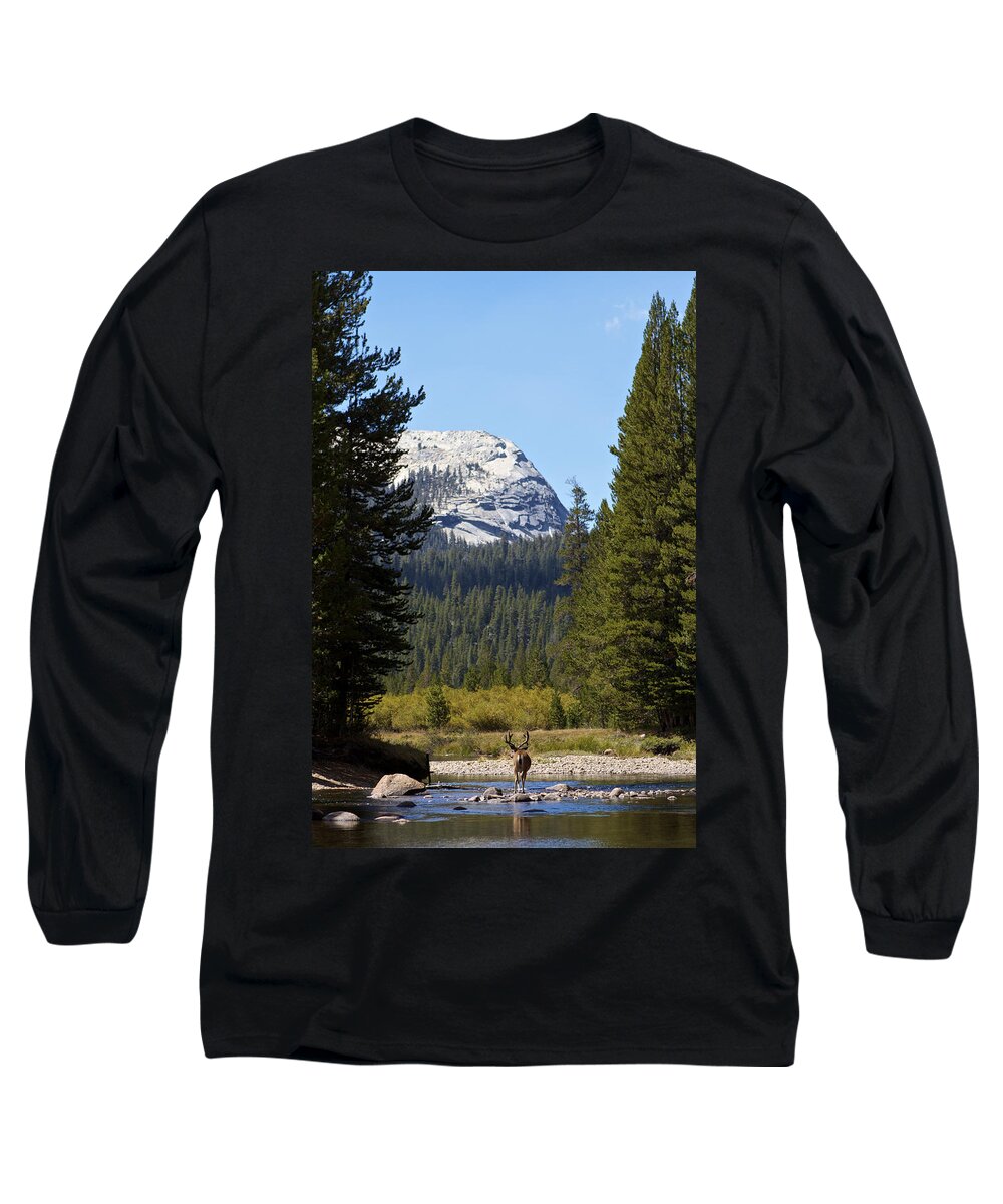 Yosemite National Park Long Sleeve T-Shirt featuring the photograph River crossing by Duncan Selby