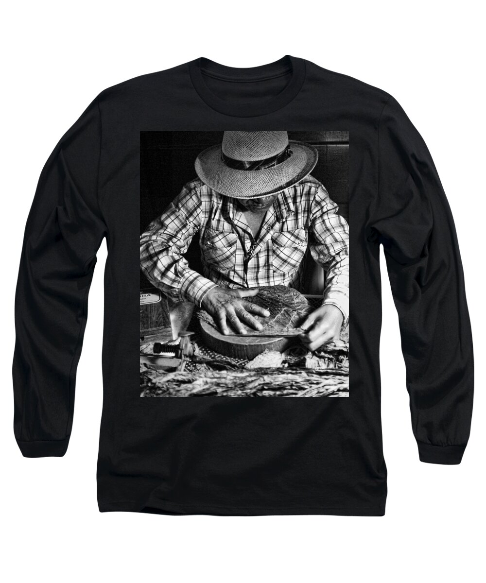 Baja Long Sleeve T-Shirt featuring the photograph Rolling Cuban Cigars by Hugh Smith