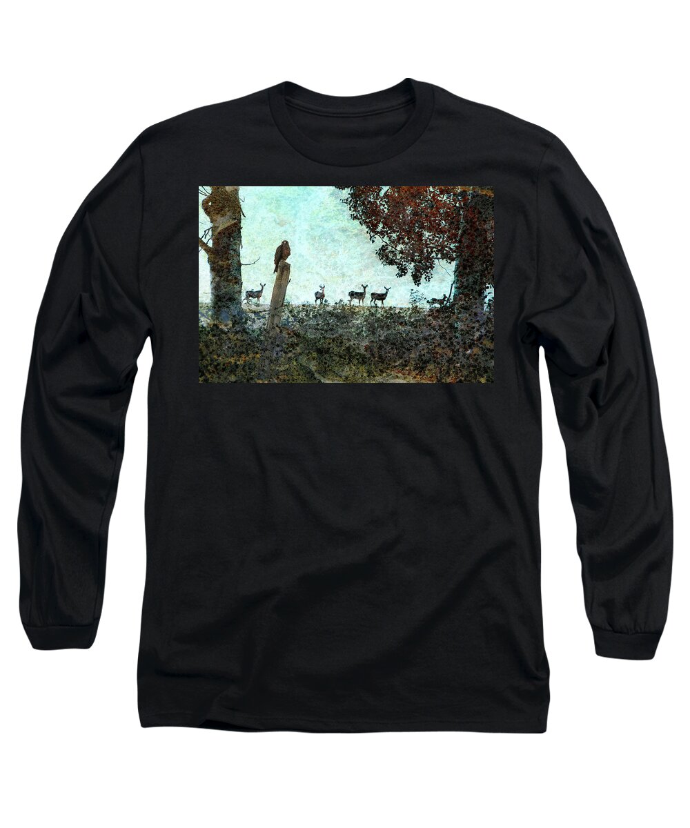Wildlife Long Sleeve T-Shirt featuring the photograph Rose Hill - Autumn by Ed Hall