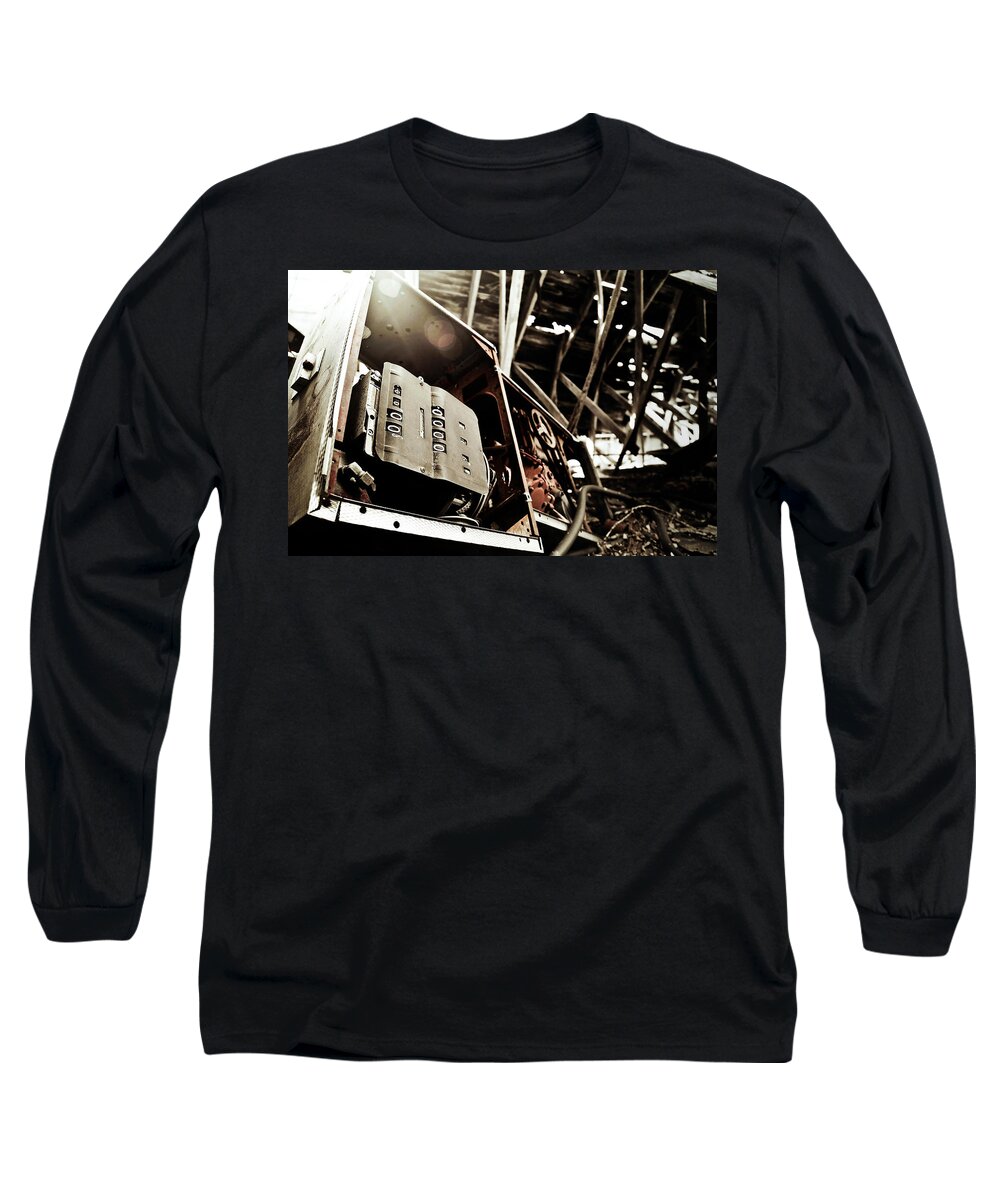 Fuel Long Sleeve T-Shirt featuring the photograph Running on Empty by Trish Mistric
