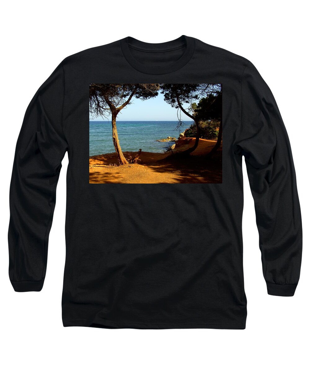 Trees Long Sleeve T-Shirt featuring the photograph Sailing in Solitude by Steve Kearns