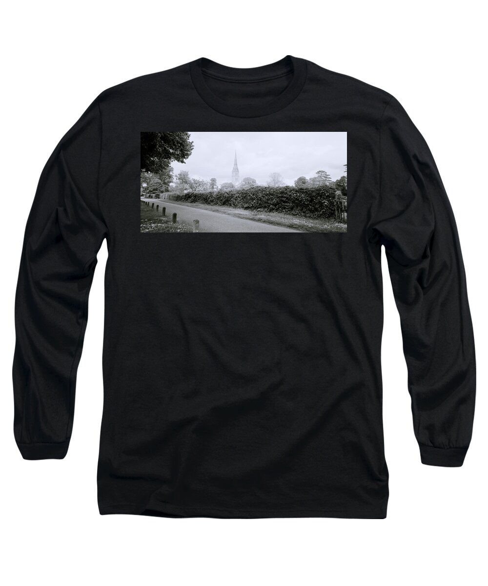 Inspiration Long Sleeve T-Shirt featuring the photograph Salisbury Cathedral by Shaun Higson