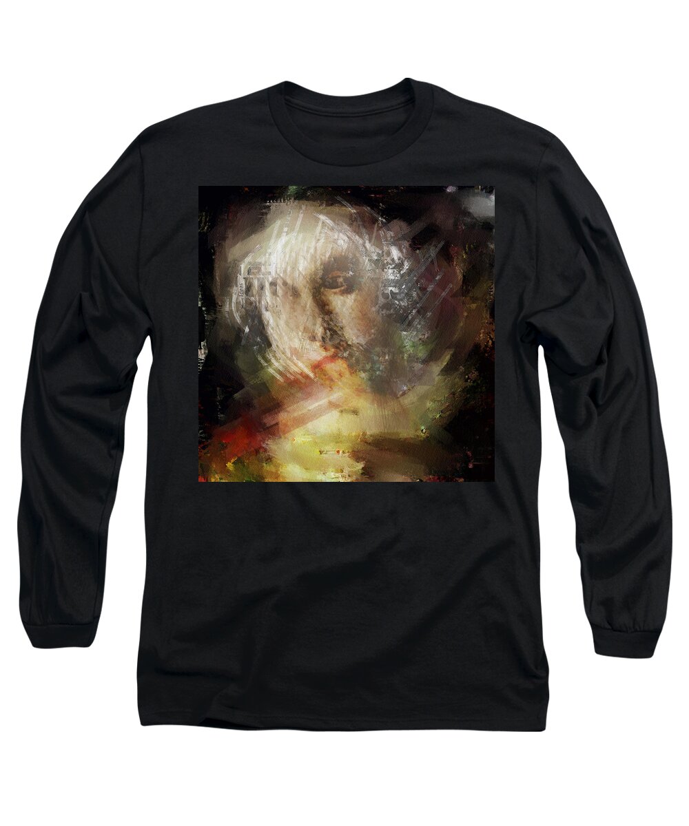 Salome Long Sleeve T-Shirt featuring the mixed media Salome by BFA Prints