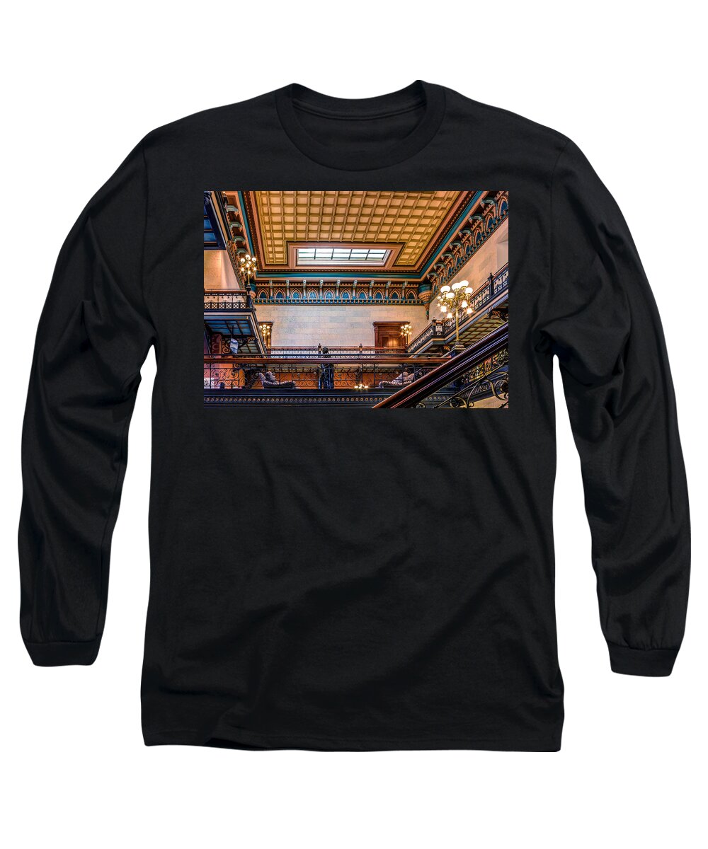Architecture Long Sleeve T-Shirt featuring the photograph SC State House by Traveler's Pics