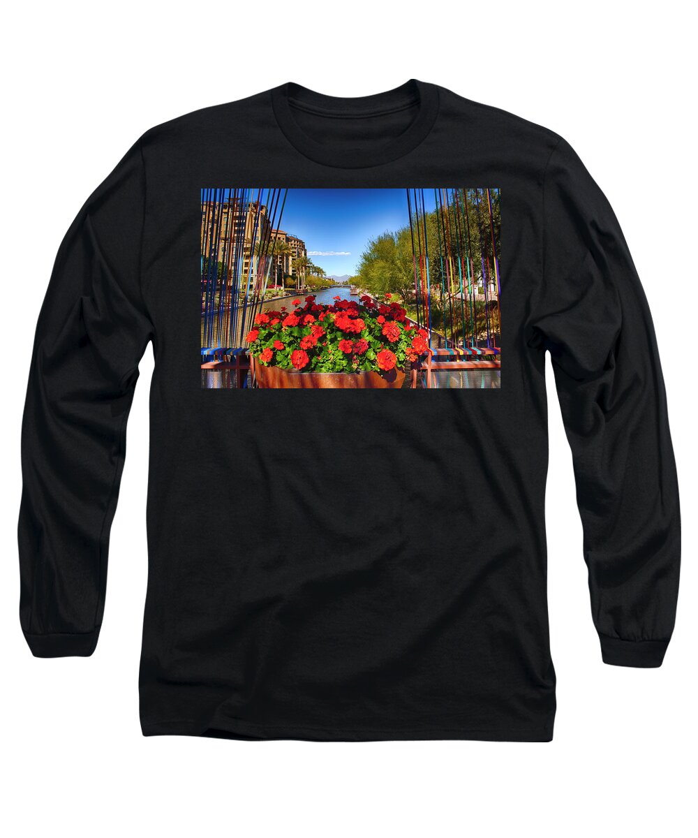 Fred Larson Long Sleeve T-Shirt featuring the photograph Scottsdale Waterfront by Fred Larson